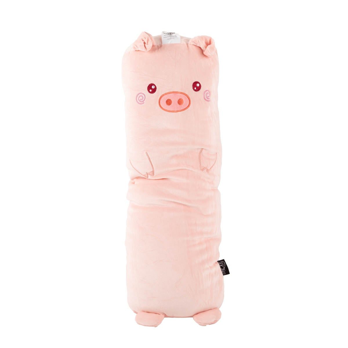 SCHÖNER LEBEN. Fellkissen Kissen Spandex Super Soft Plüsch Cuddle Pig rosa 60cm