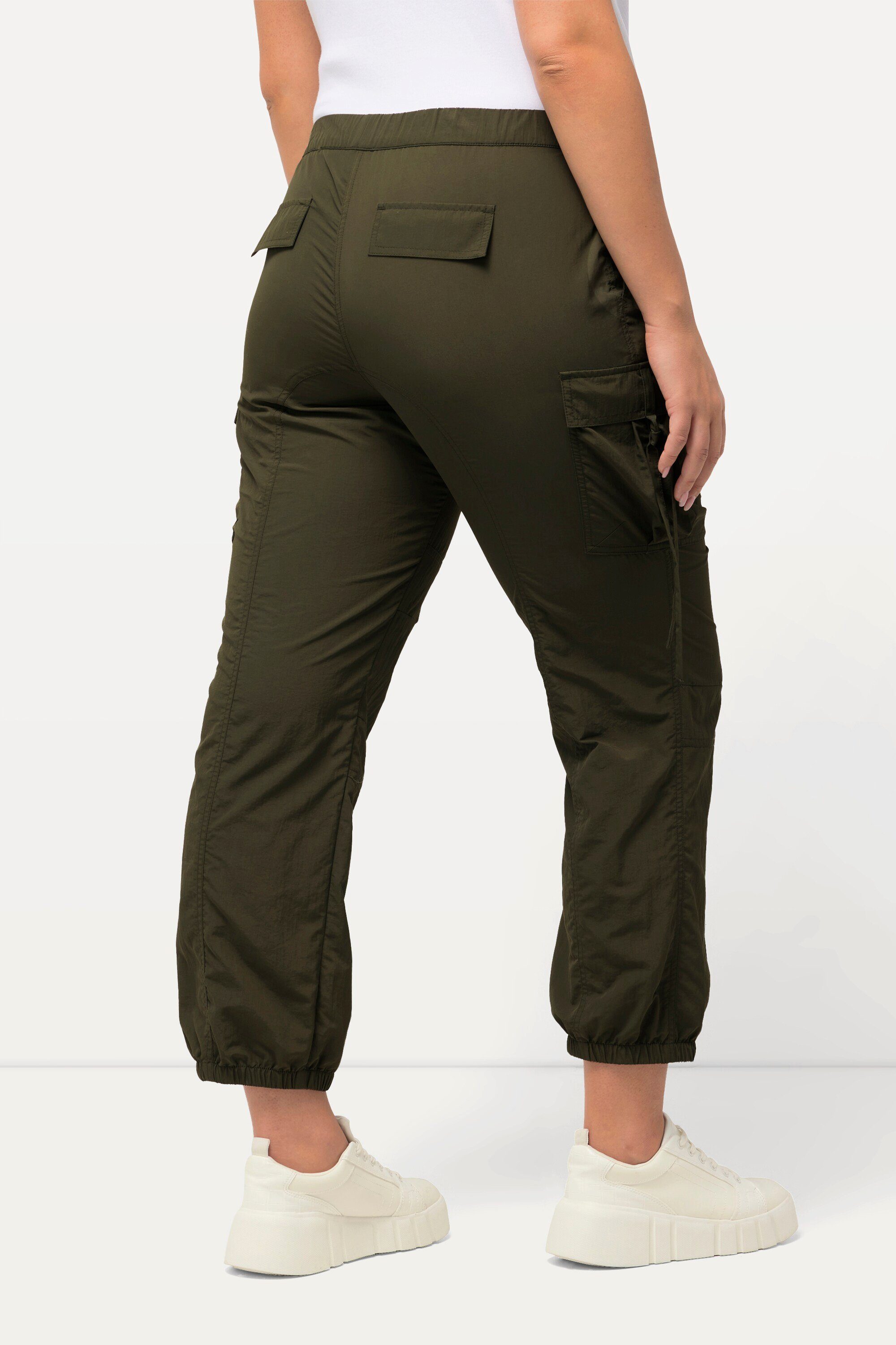 Ulla Popken Cargoshorts Cargohose Utility-Style Elastikbund Gummisaum
