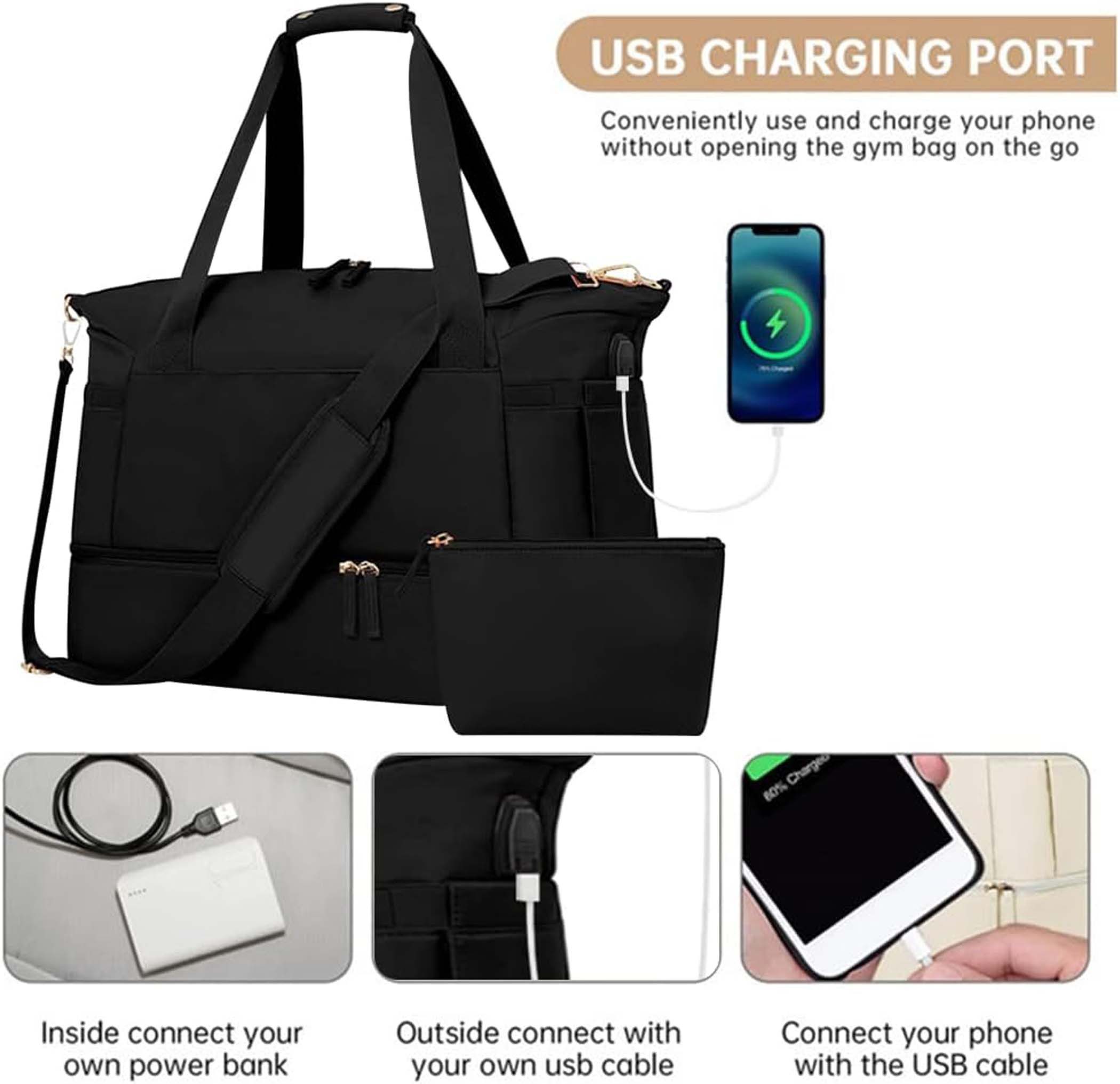 Coonoor Reisetasche Sporttasche mit Schuhfach & günstig online kaufen
