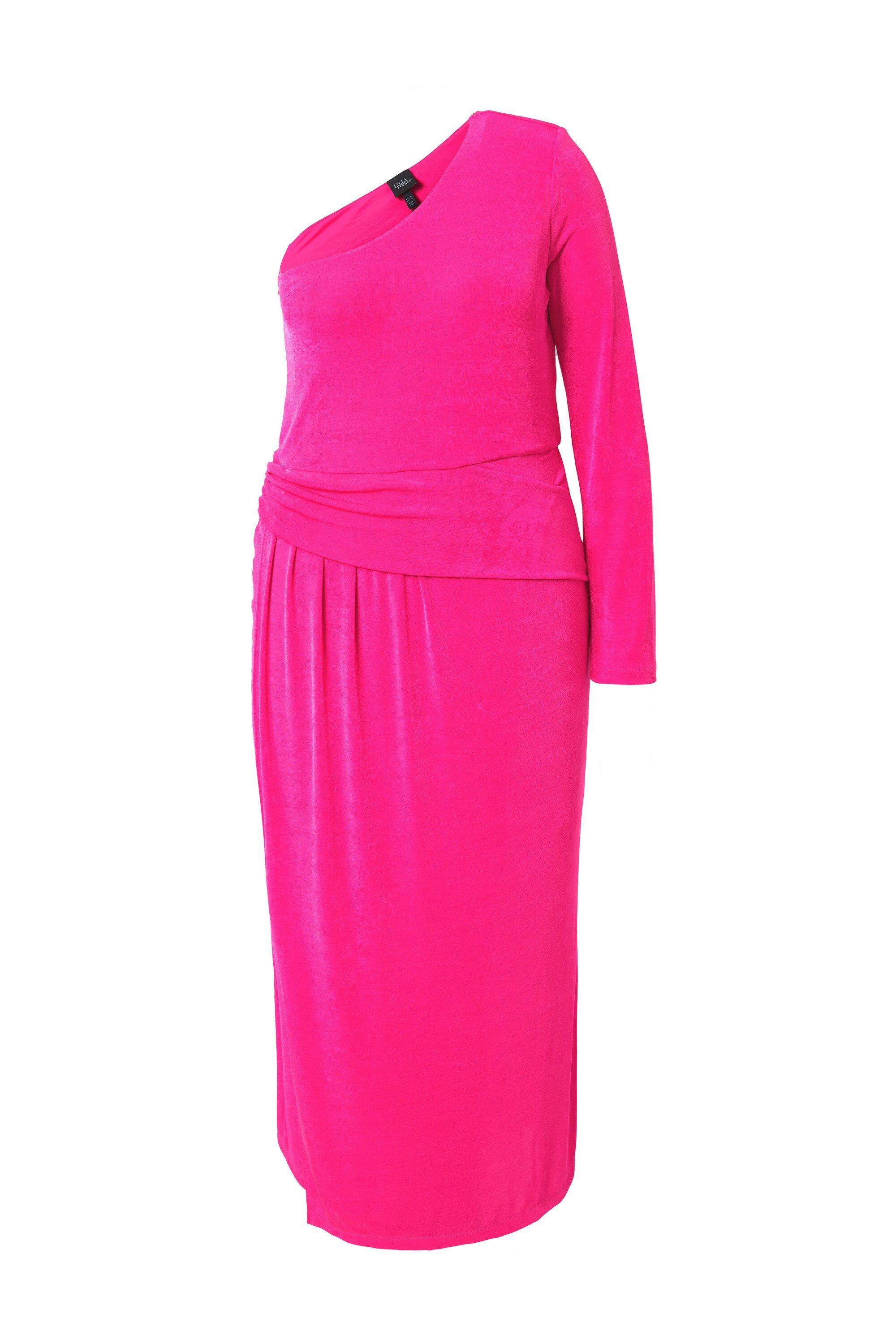 Ulla Popken Partykleid Maxikleid schulterfrei Wickeloptik
