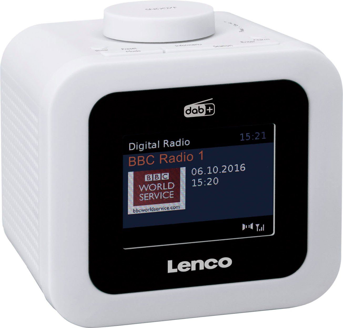 Lenco weiß Radiowecker CR-620