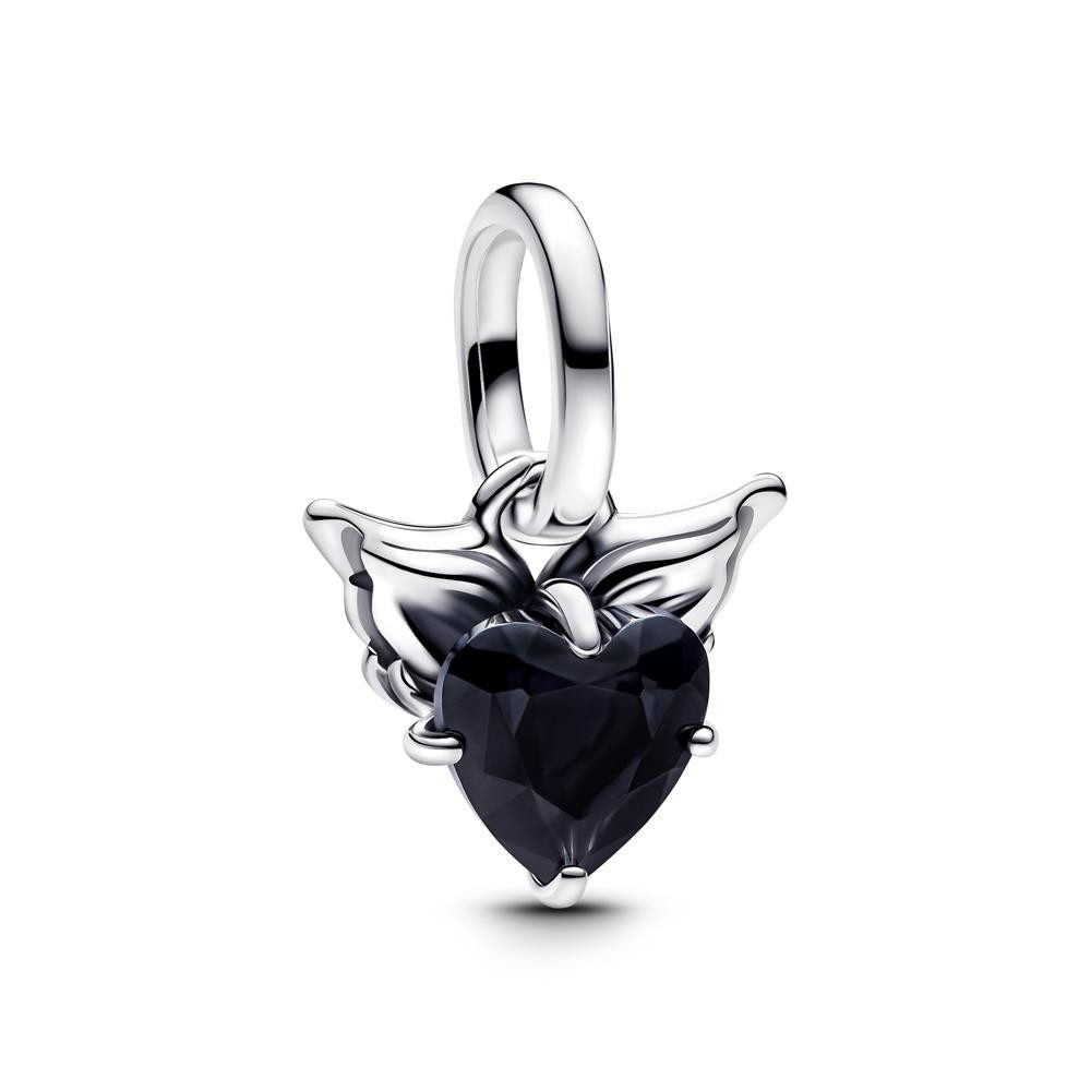 Charm-Einhänger Mini-Charm-Anhänger Geflügeltes Herz, 925er Silber von PANDORA ME