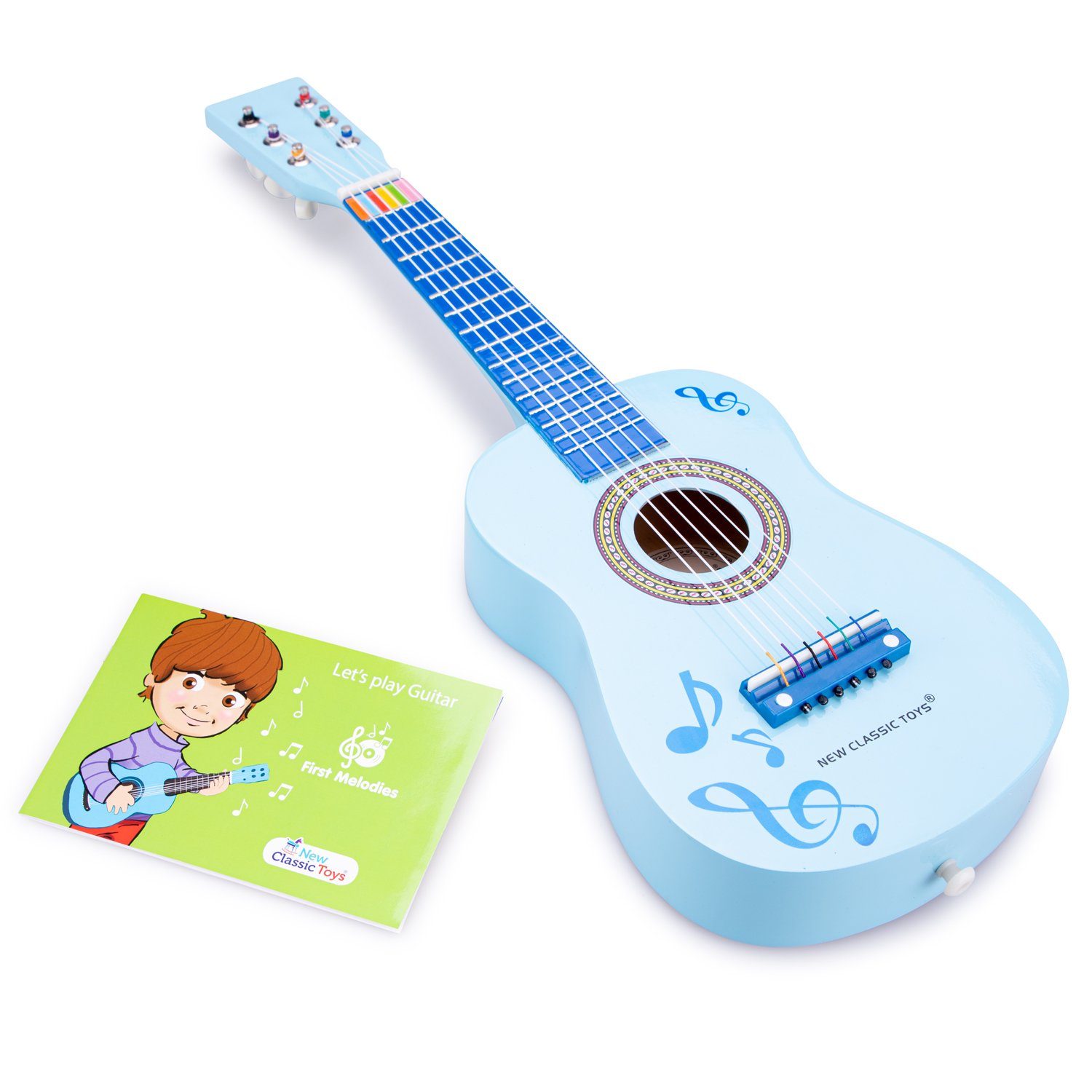 New Classic Toys® Kindergitarre Gitarre mit Noten Spielzeuggitarre