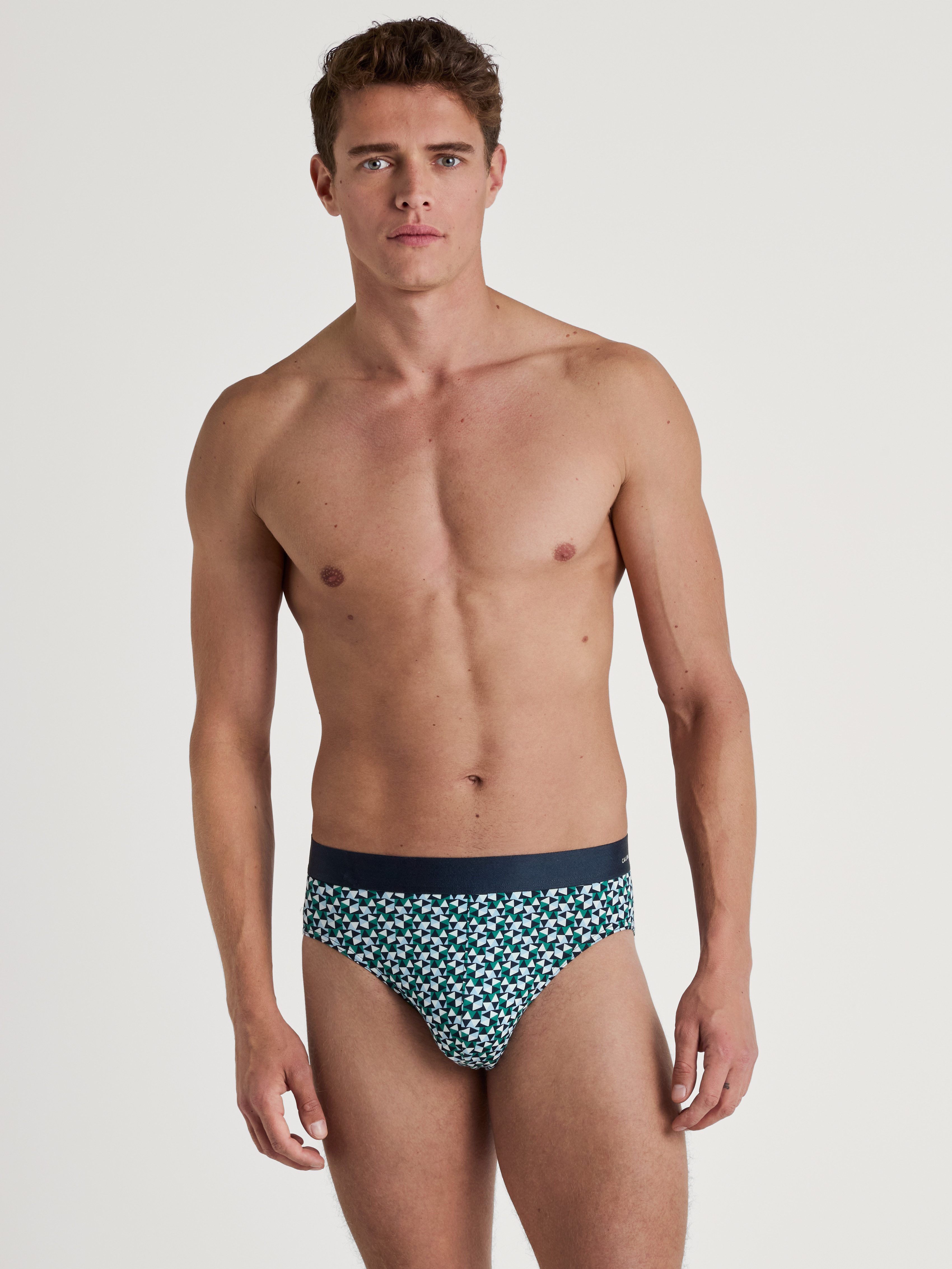 CALIDA Slip Cotton Code Design weicher Elastikbund, ohne Eingriff, gemustert