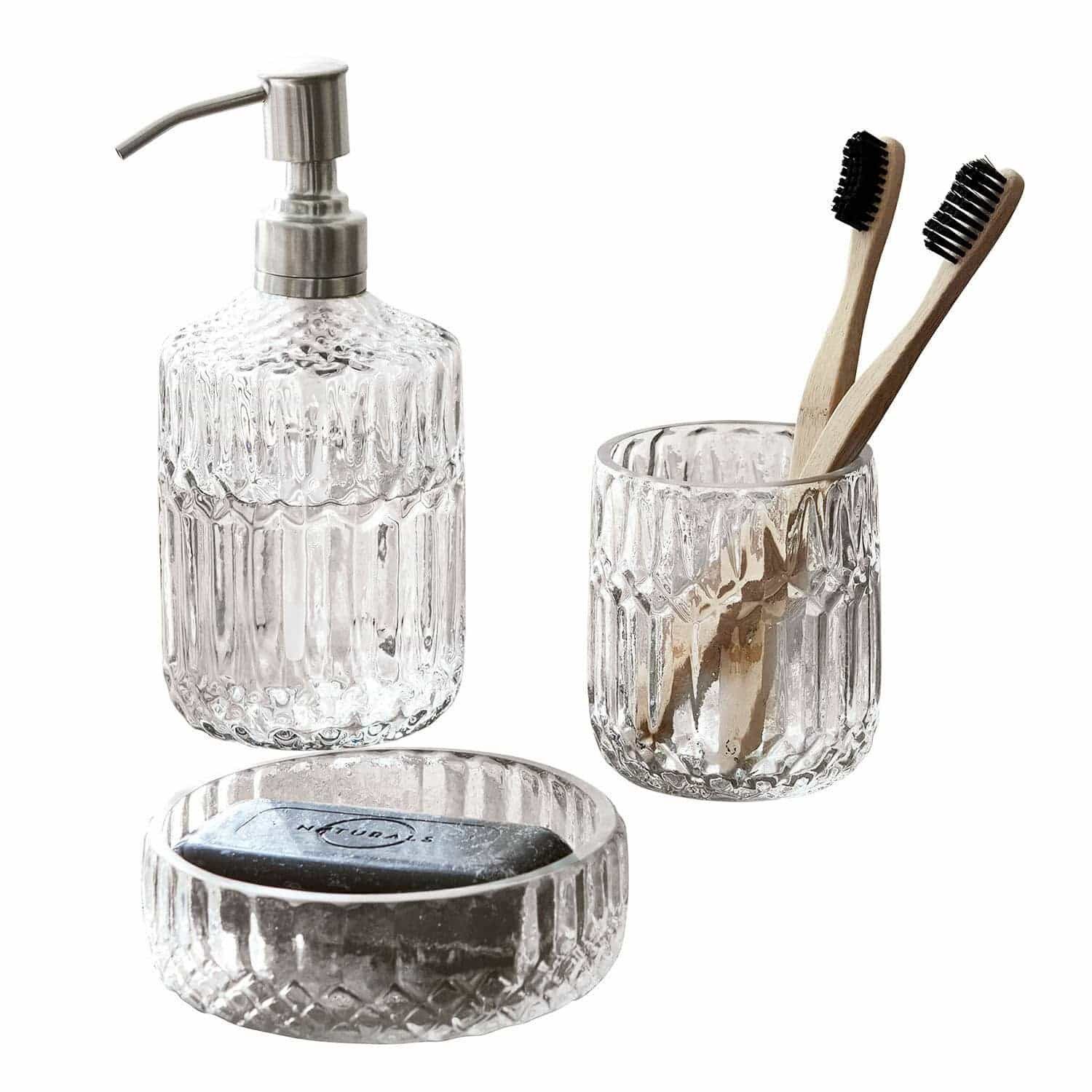 Mirabeau Badaccessoire-Set Bad-Set Denney klar/silber