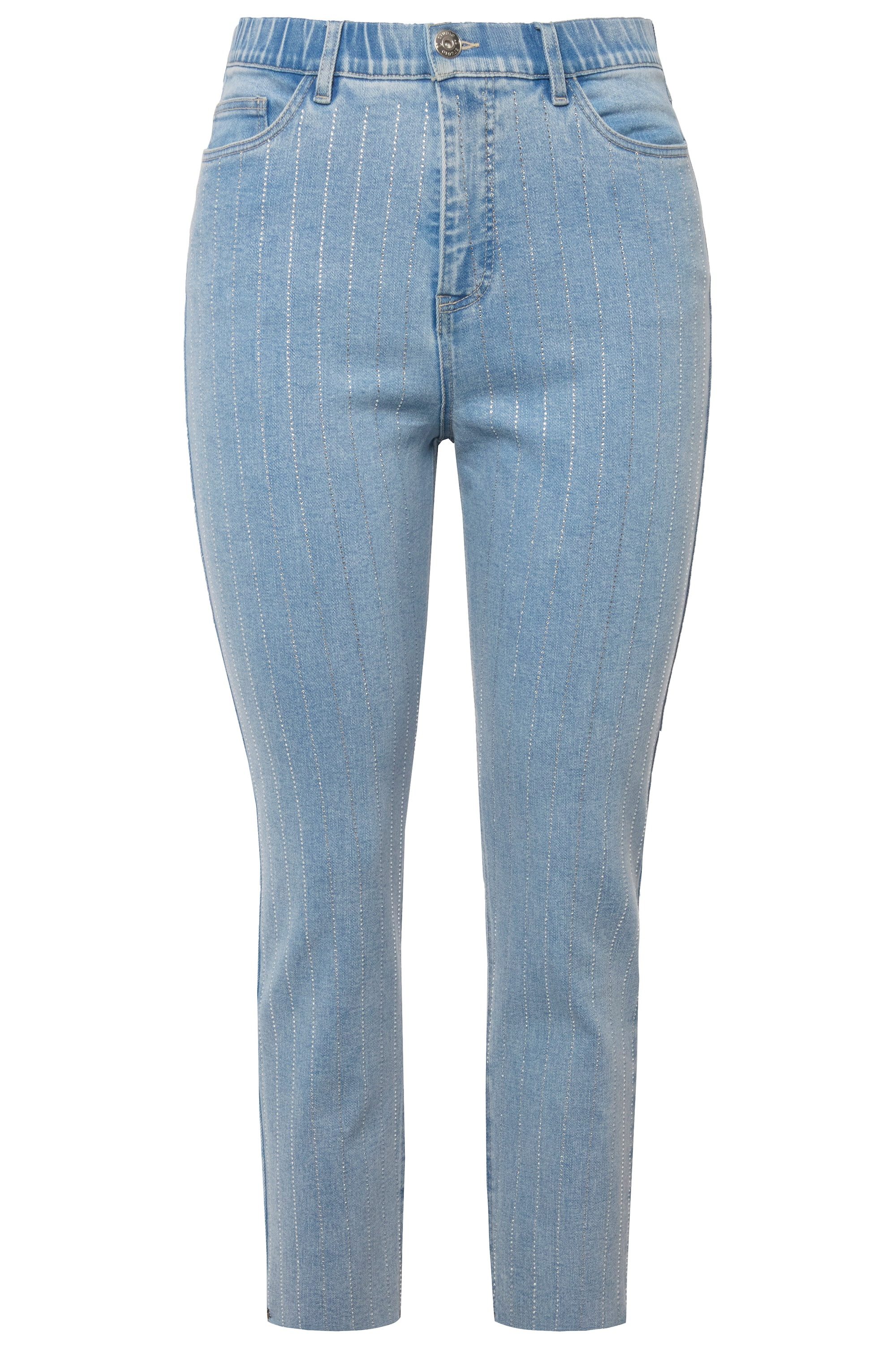Studio Untold Funktionshose Mom-Jeans HighWaist Glitzerstreifen günstig online kaufen