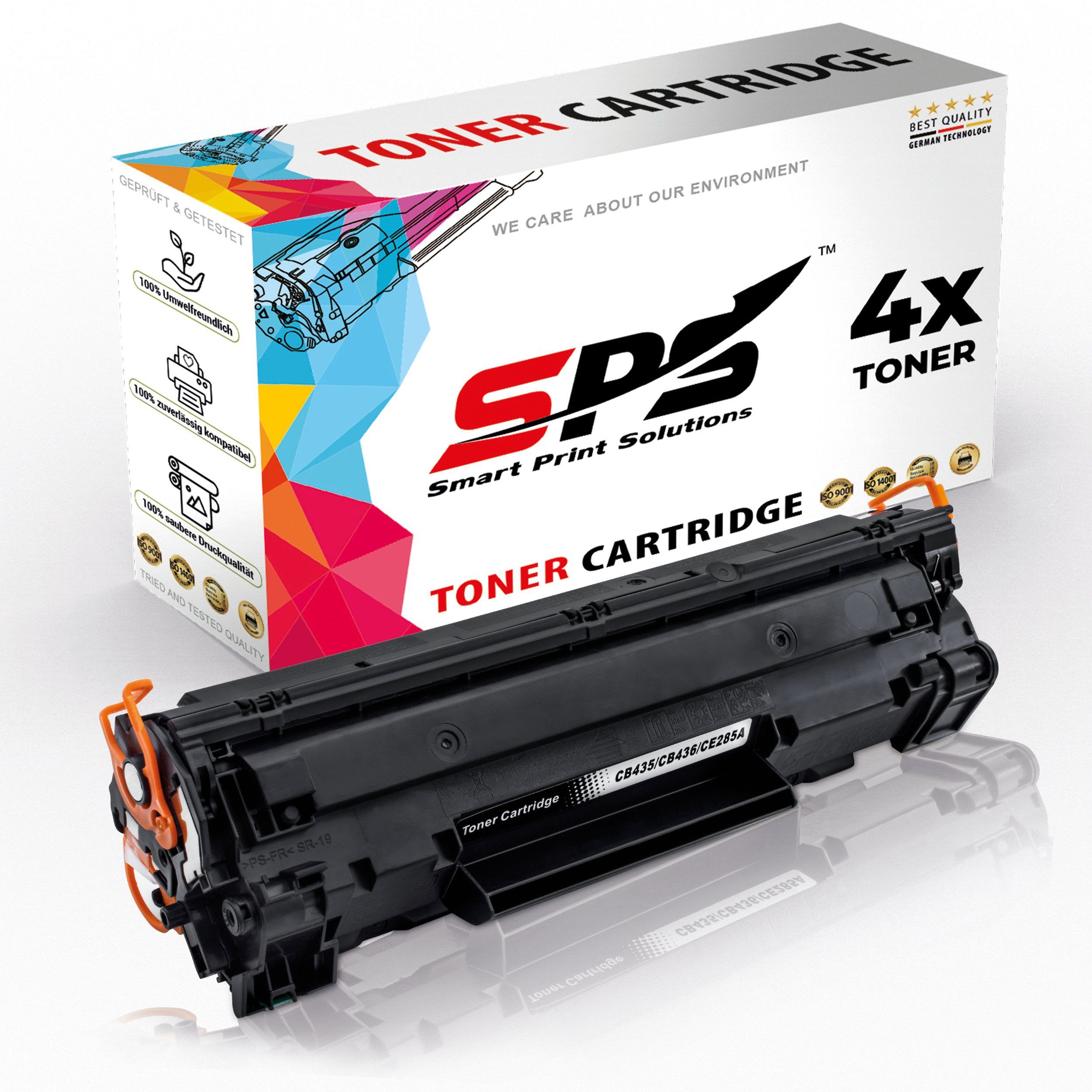 SPS Tonerkartusche 4x 85A CE285A Schwarz Kompatibel für HP Laserjet Pro M1212NF Drucker, (4er Pack)