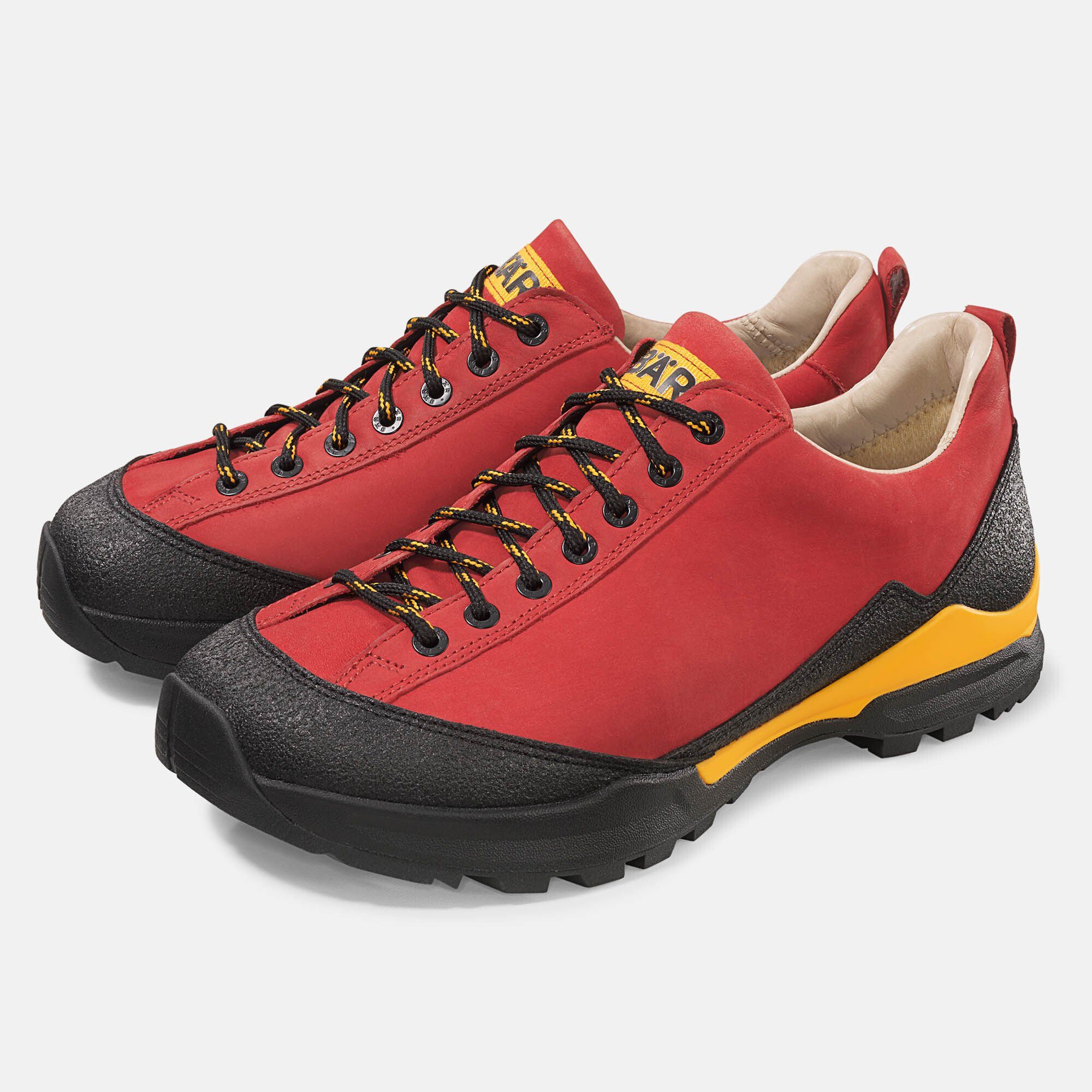 Outdoorschuh rot Bergkomfort 100% BÄR Wanderschuh Zehenfreiheit