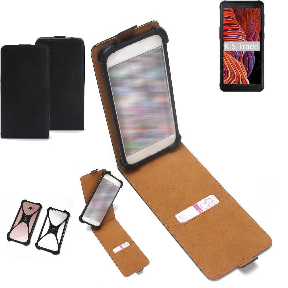K-S-Trade Handyhülle für Samsung Galaxy XCover 5, Handyhülle Schutzhülle Hülle Case Cover Flip Style Bumper