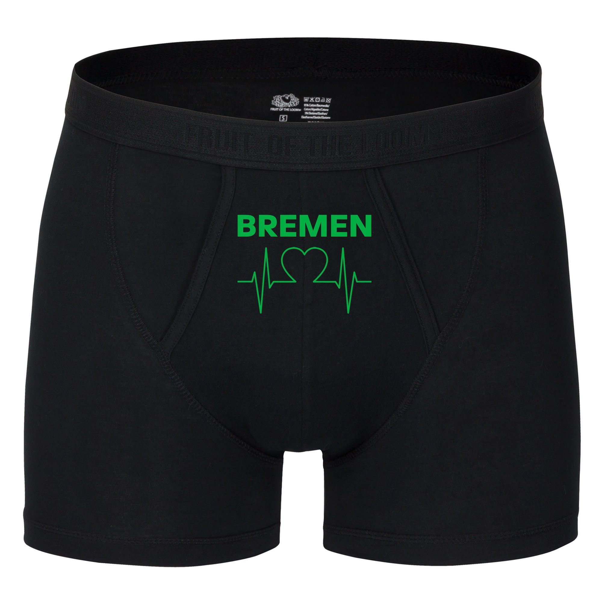 multifanshop Boxershorts Bremen - Herzschlag - Unterwäsche günstig online kaufen