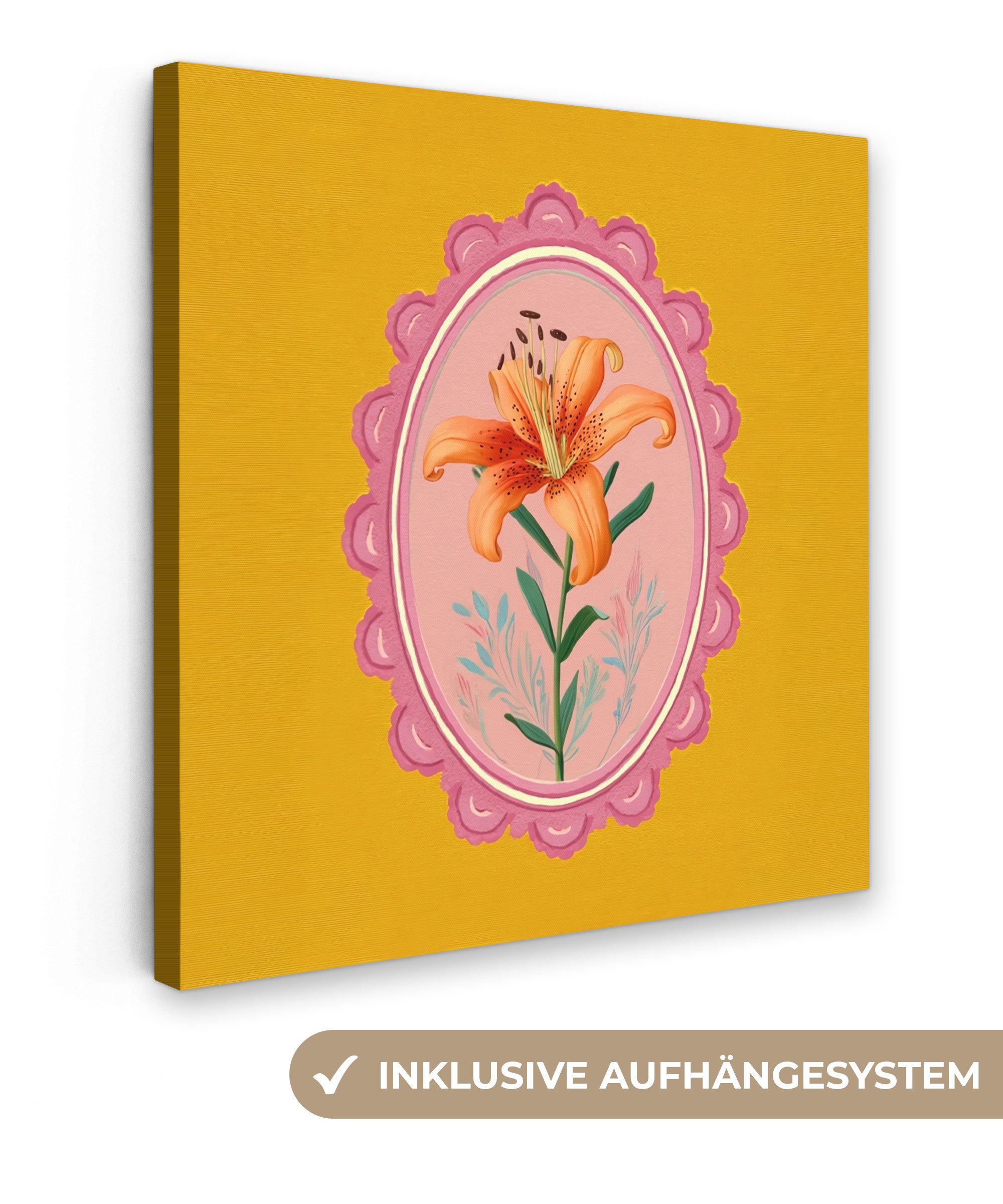 OneMillionCanvasses® Leinwandbild Lilie - Orange - günstig online kaufen