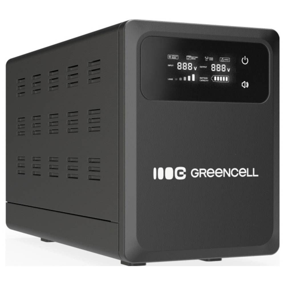 Green Cell USV-Anlage UPS USV 1200 VA GC-UPSLPPC800, LC-Display