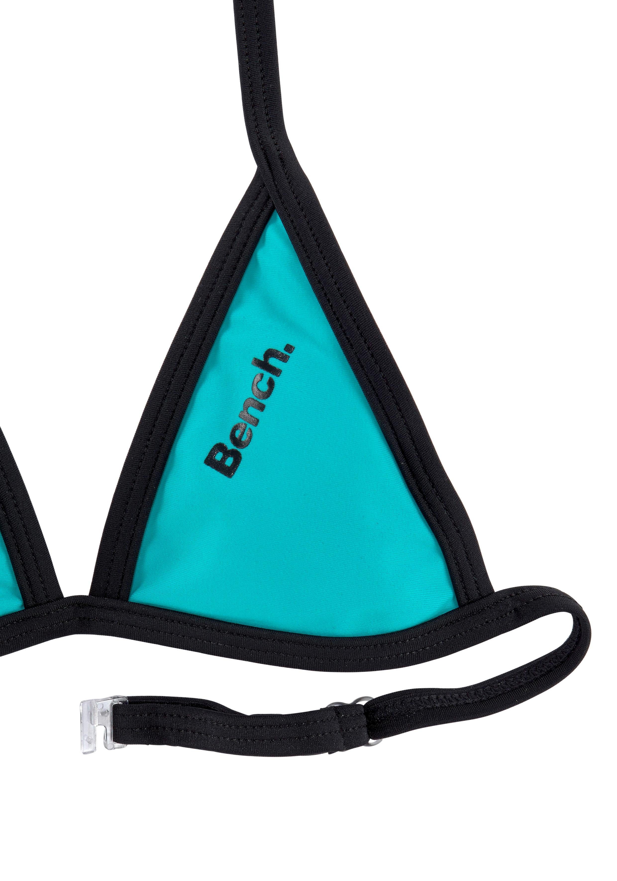 Hose mit und Triangel-Bikini Top türkis-schwarz Bench. an Logoprint