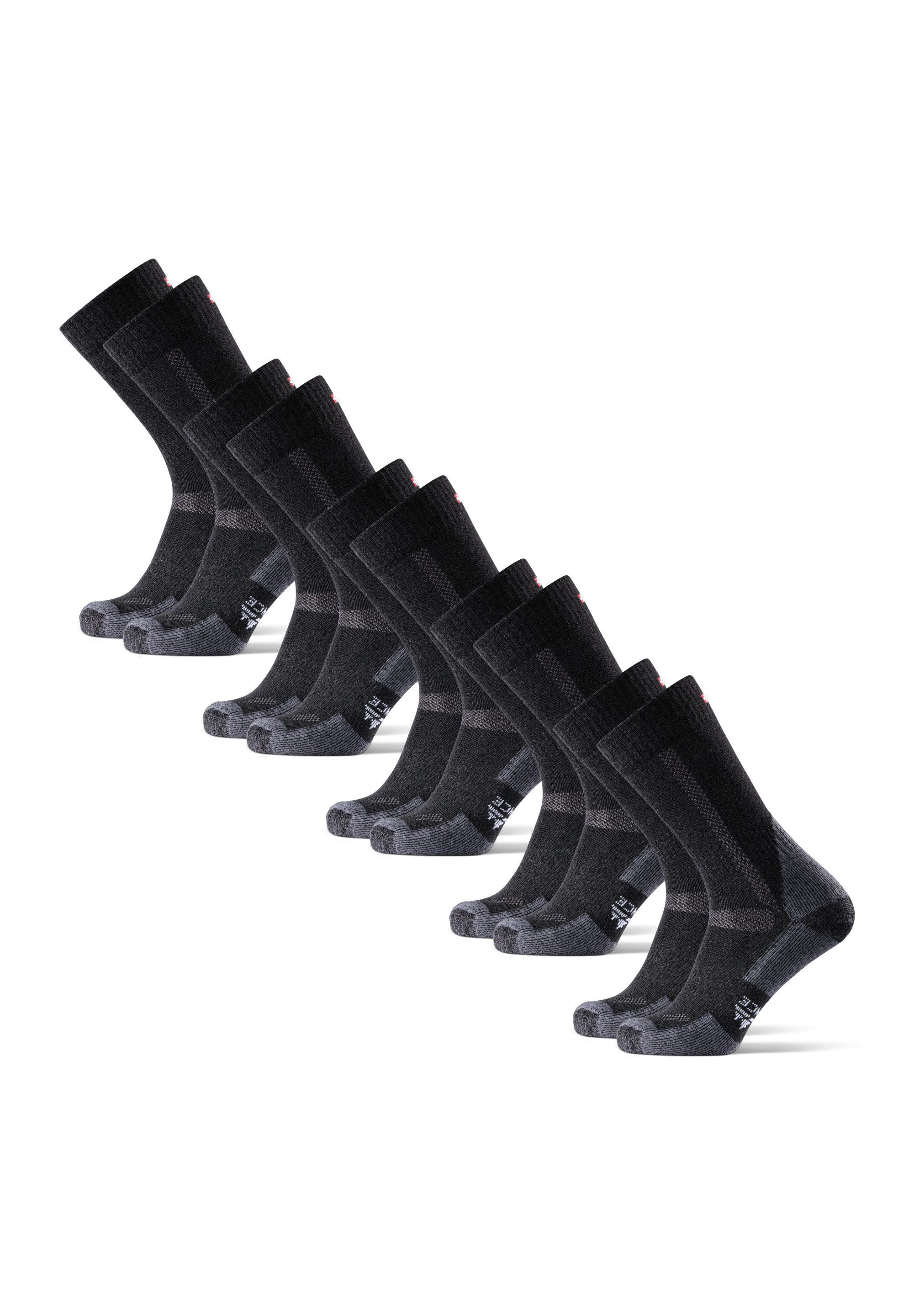 DANISH ENDURANCE Sportsocken Classic Hiking Crew 5 Paar Anti-Blasen Wandersocken für Damen & Herren, thermoregulierend