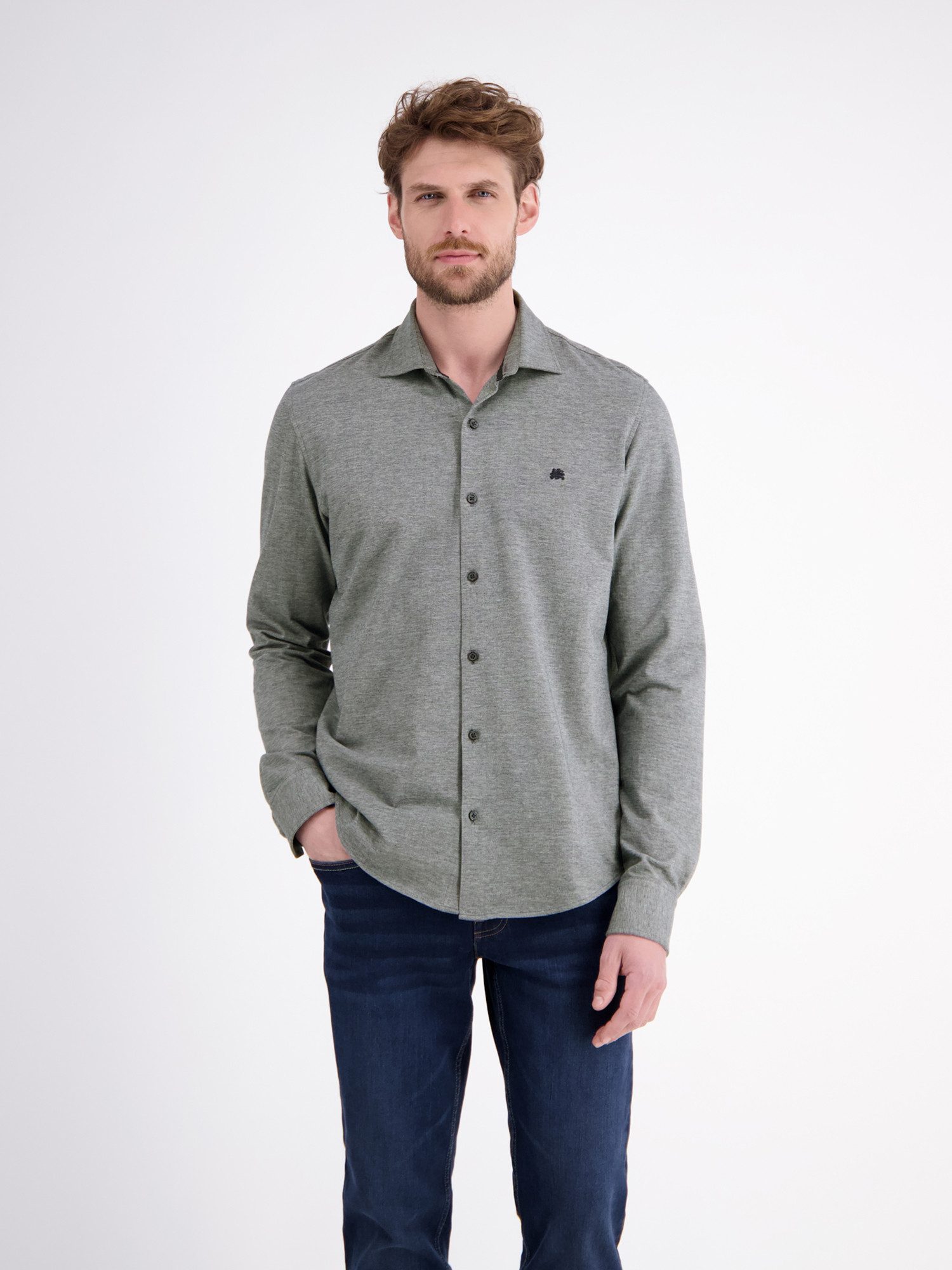 LERROS Langarmhemd Herren Jerseyhemd, Stil trifft auf Komfort günstig online kaufen