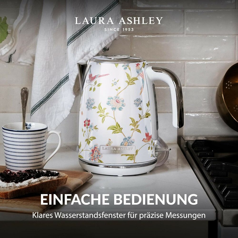 LAURA ASHLEY Wasserkocher Laura Ashley Wasserkocher 1,7L, 2200W, kabellos – Elveden White VQ, 1.7 l, 2200 W – Bild 4 von 5