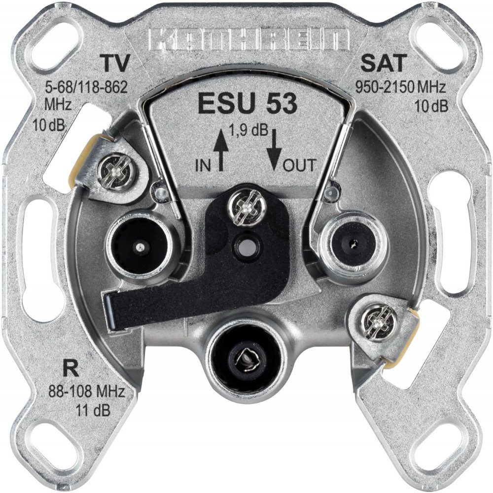 Durchschleifdose ESU - - Antennensteckdose grau 53 Kathrein