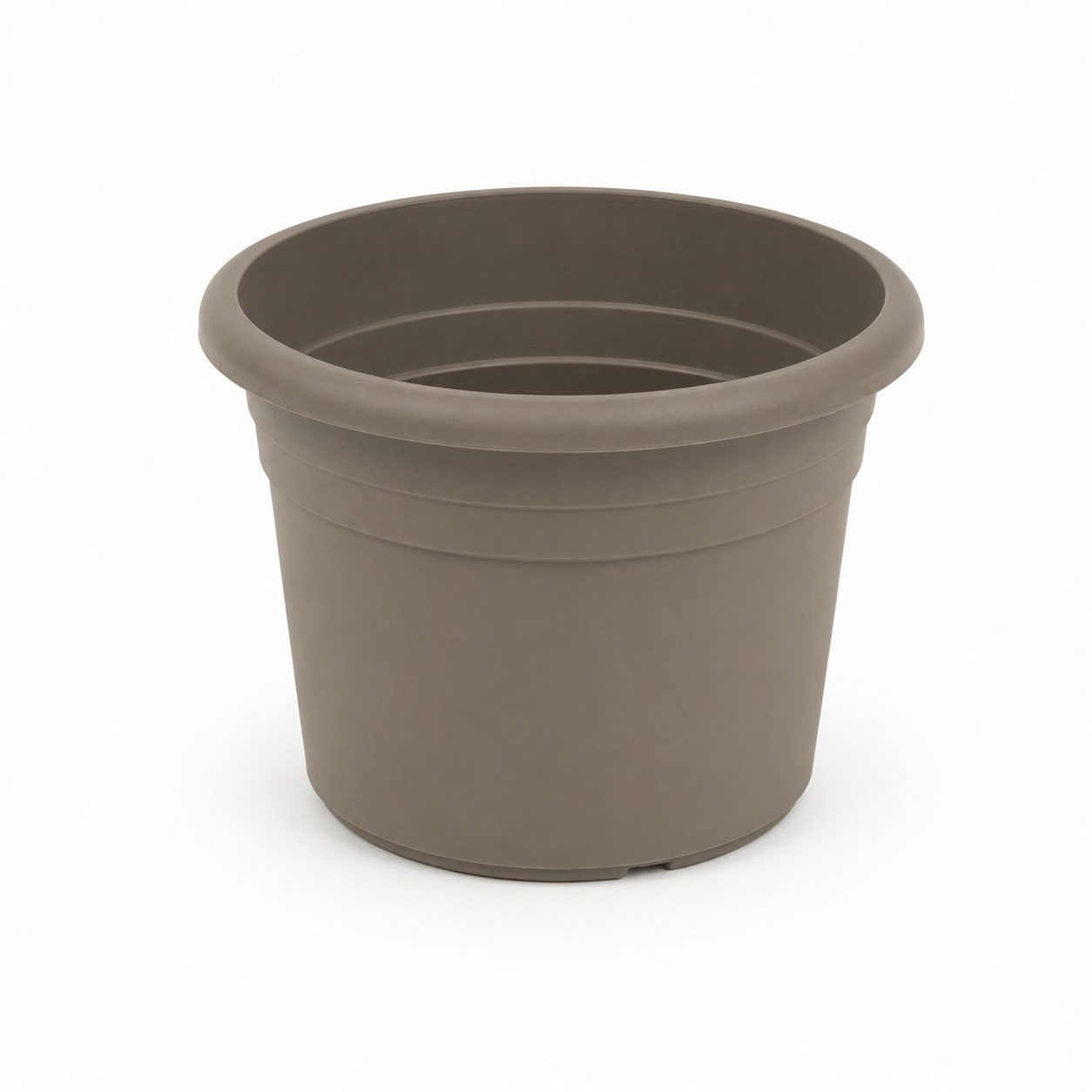 Testrut Blumentopf Pflanzkübel taupe Fiona rund für stilvolle Außenbereiche
