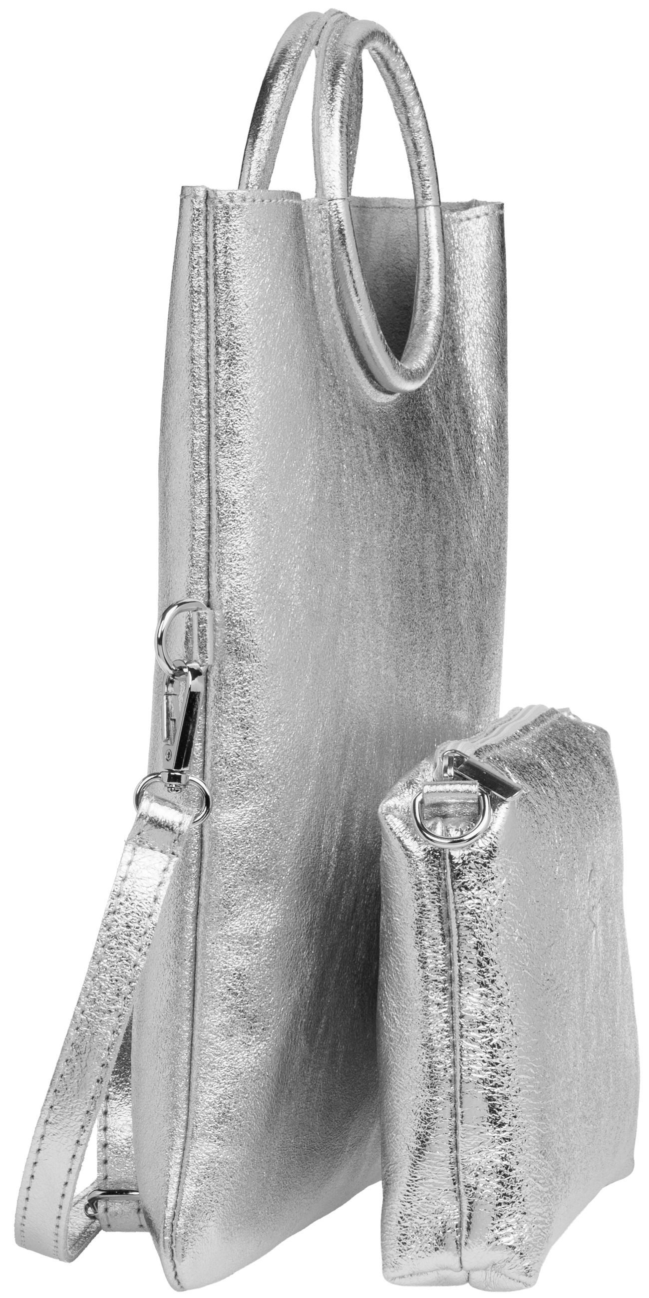 Caspar Umhängetasche 2in1 leder Set Handtasche Crossbody Bag - CLASSIC LINE günstig online kaufen