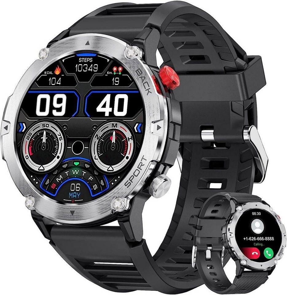 IBETTER Smartwatch, Fitness Tracker Uhr, Damen Herren Smartwatch  (Fitnessuhr mit Telefonfunktion 1,32