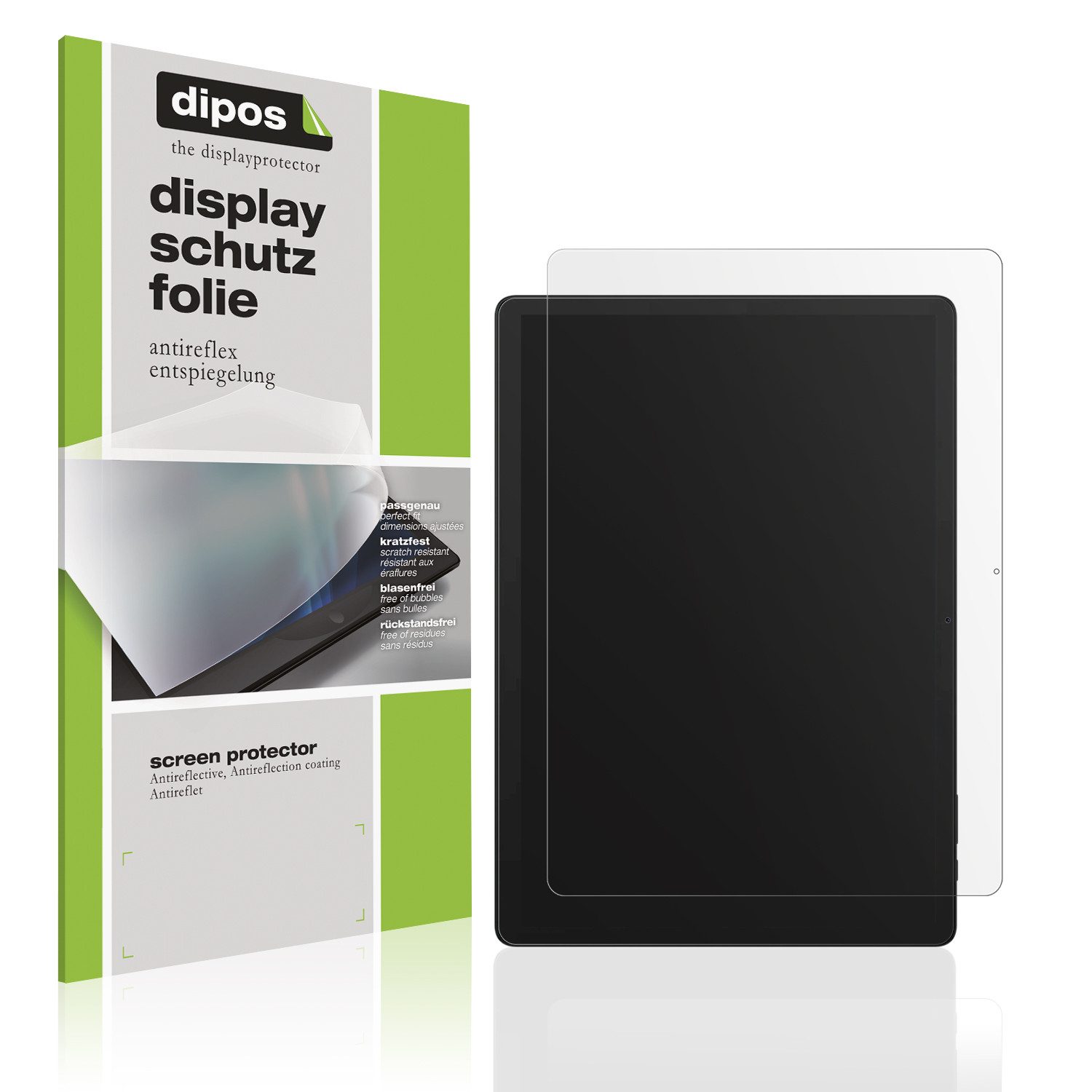 dipos Displayschutzfolie Schutzfolie für Doogee Tab 3 Max, 2 Stück, Displayschutz Schutz Folie Made in Germany