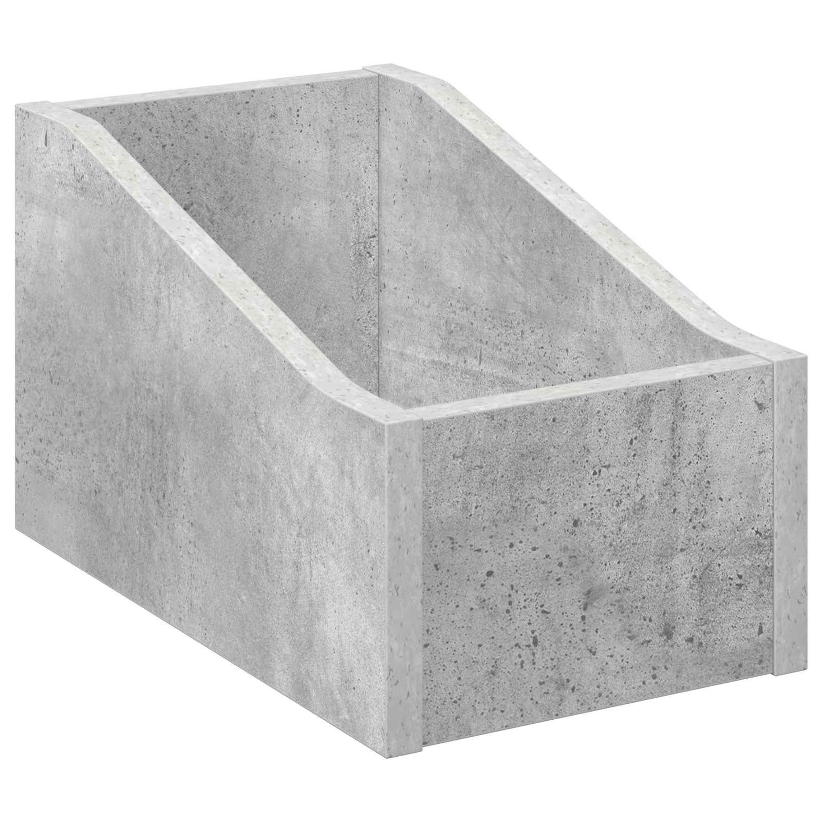 vidaXL Aufbewahrungsbox LP Plattenbox Betongrau 18 x 32 x 18 cm Holzwerkstoff (1 St)