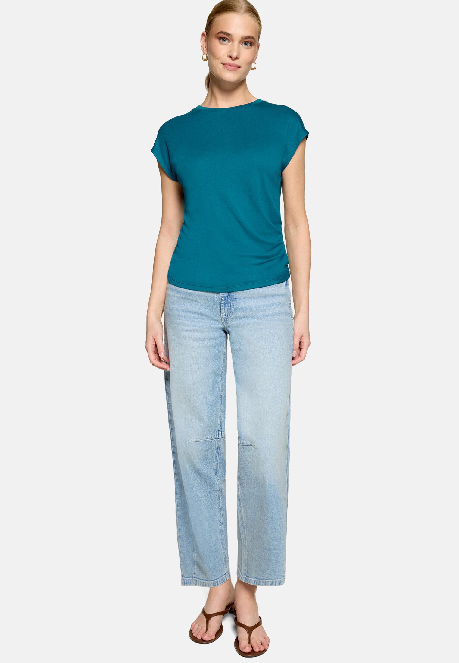 Zero Kurzarmshirt Damen kurzarm (1-tlg) Material