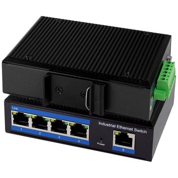 LogiLink Industrie Fast Ethernet Switch, 5-Port, 10/100 Netzwerk-Switch