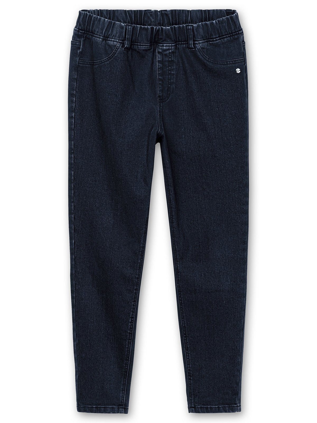 Sheego Stretch-Jeans Große Größen angeraut blue mit innen dark Schlupfbund, Denim