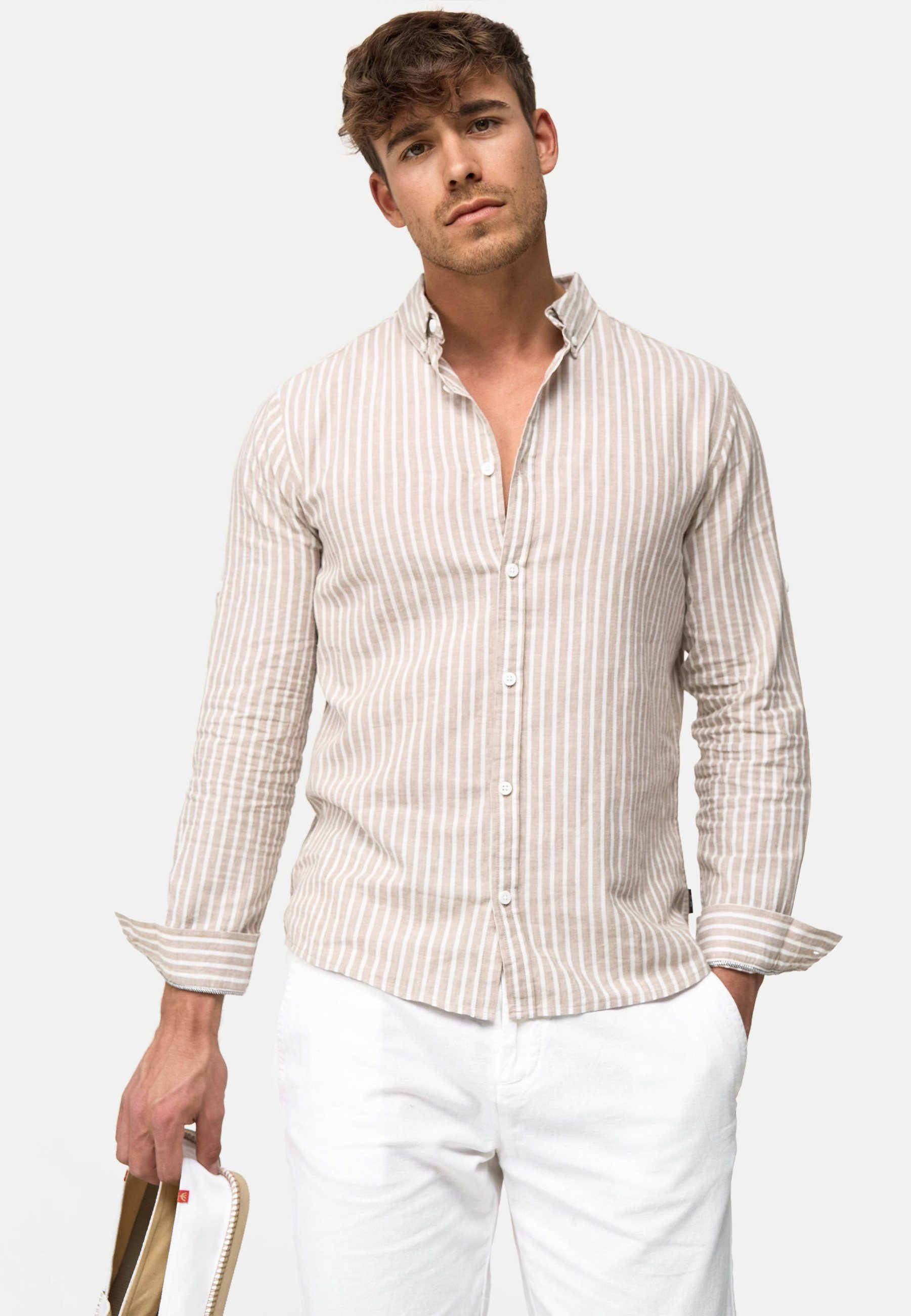 Indicode Langarmhemd Brayden mit Button-Down-Kragen günstig online kaufen