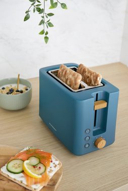 SCHNEIDER Toaster Fjord Line, 6 Stufen, Krümelschublade, 2 kurze Schlitze, für 2 Scheiben, 870 W, Auftau- und Aufwärm-Funktion, Überhitzungsschutz