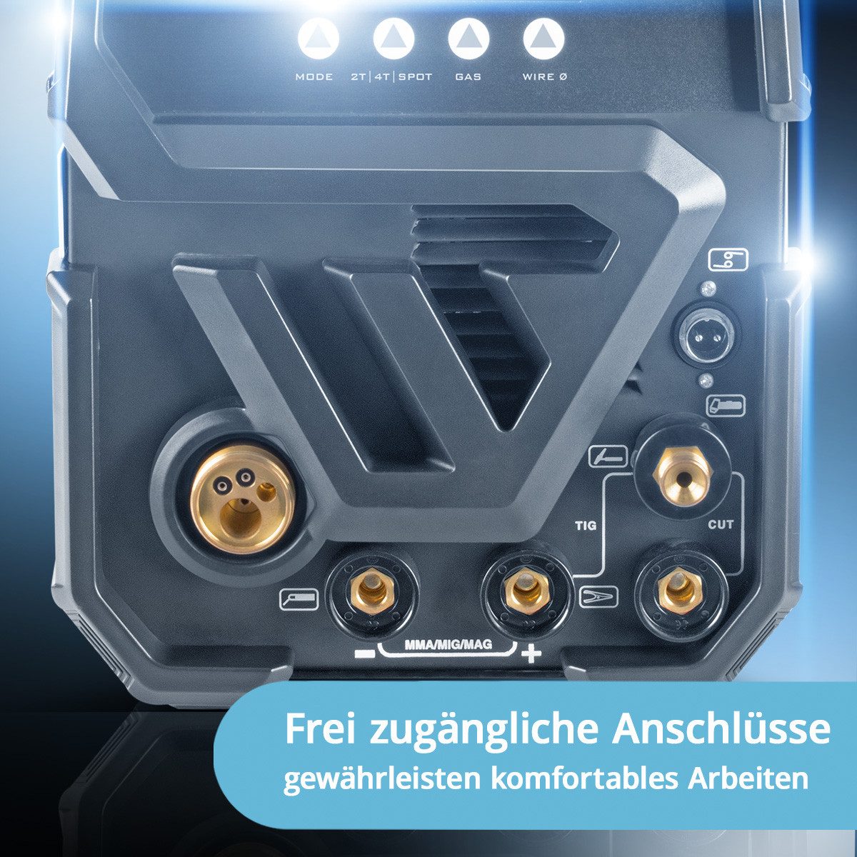 STAHLWERK Inverterschweißgerät Kombi-Schweißgerät MTM-200 ST 3-in-1, 10 - 200 A, Packung}, 12-tlg., Einzelgerät, mit 200 A und synergischem Drahtvorschub