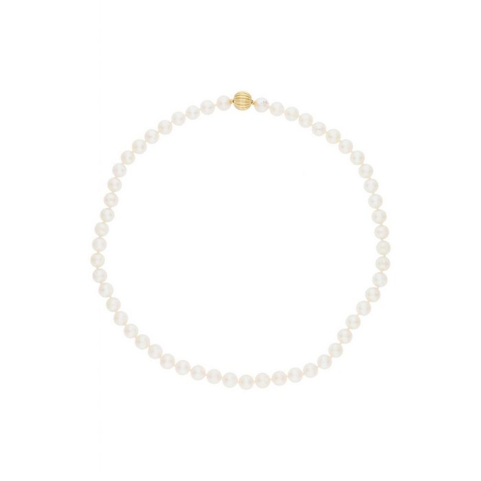 JuwelmaLux Perlenkette Perlenkette Gold Halsschmuck Akoya-Zuchtperle (1-tlg) Damen Perlenkette Gold 750/000 inkl. Schmuckschachtel