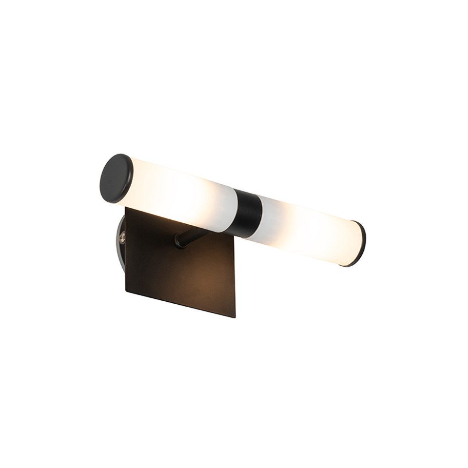 Qazqa Wandleuchte Bath, ohne Leuchtmittel, Warmweiß, QAZQA Wand­leuchte, g9, Schwarz, Stahl, Modern