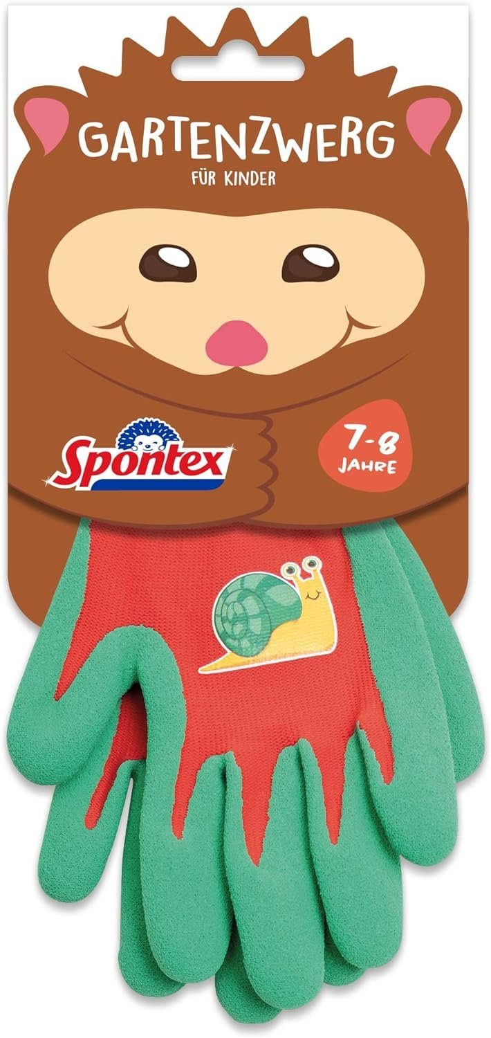 SPONTEX Gartenhandschuhe Gartenzwerg Handschuhe 7-8 Jahre Farbe nicht frei wählbar (1-St)
