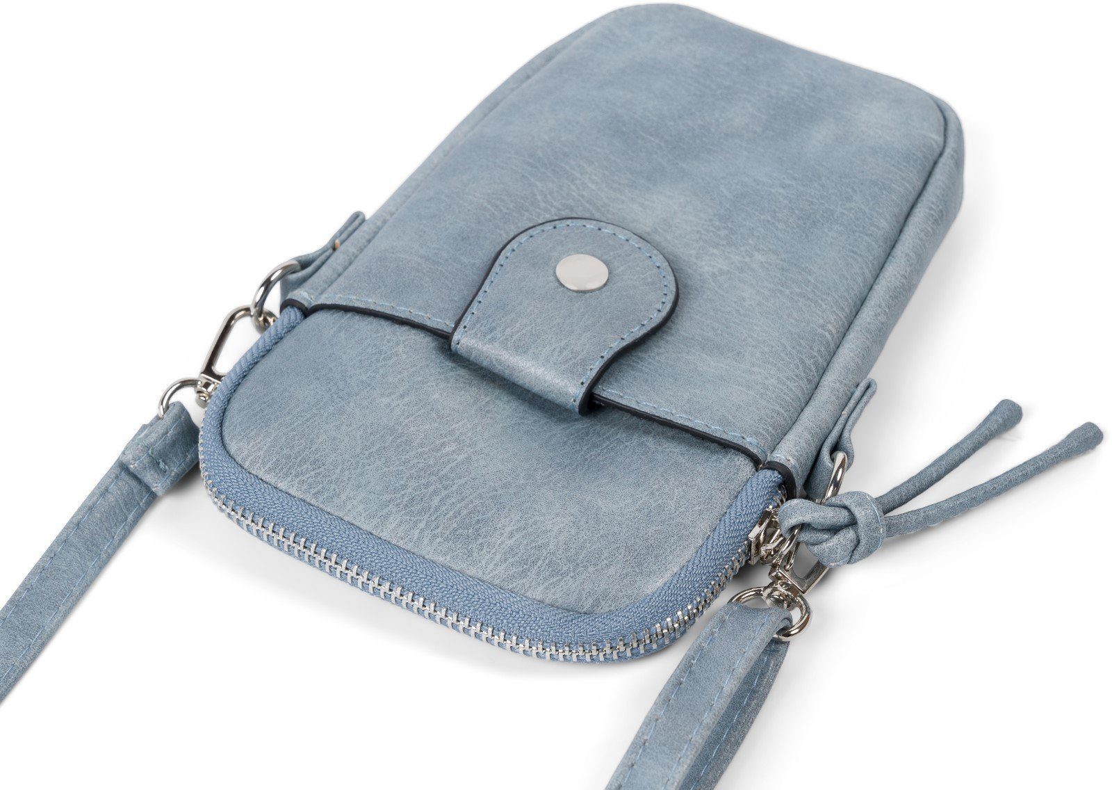 styleBREAKER Mini Bag (1-tlg), Umhängetasche Uni Hellblau Mini