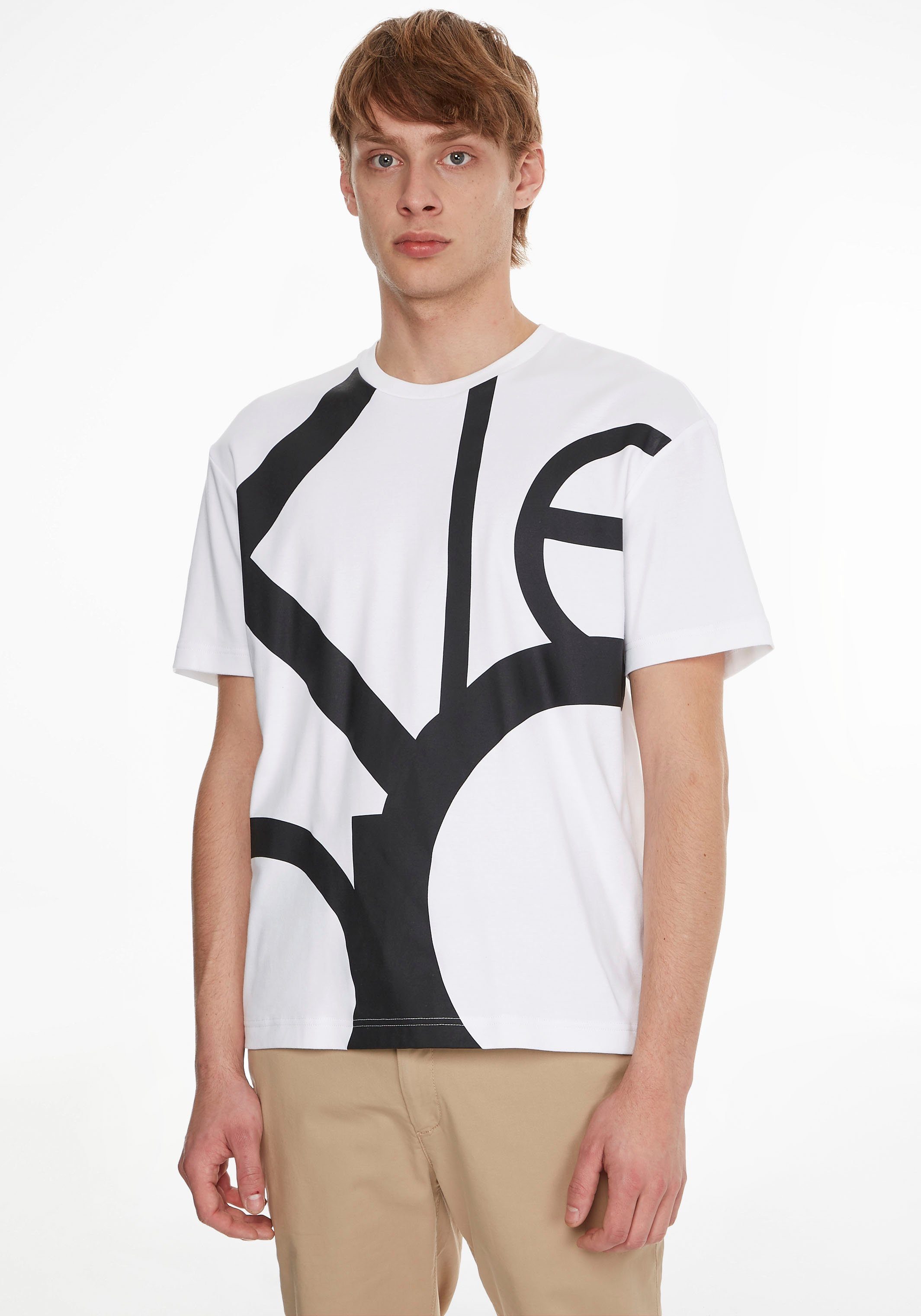 Calvin Klein T-Shirt ABSTRACT LOGO COMFORT T-SHIRT bright white