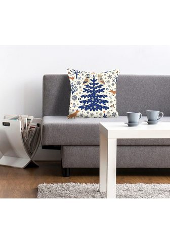 queence Dekokissen Klaas blauer Tannenbaum im ...