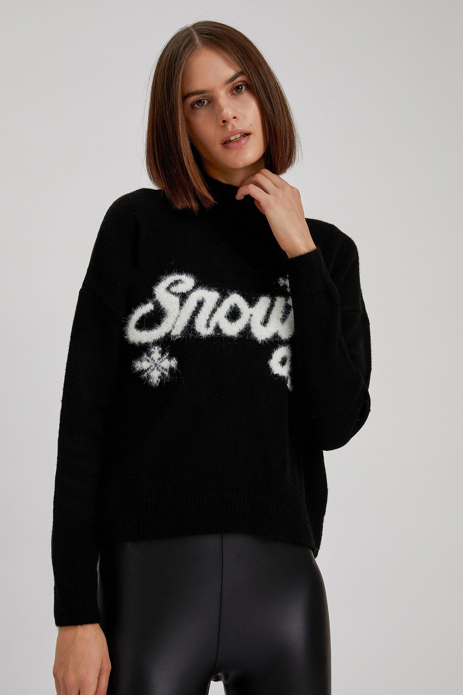 DeFacto Strickpullover »Damen Pullover REGULAR FIT MOCK NECK« online kaufen  | OTTO