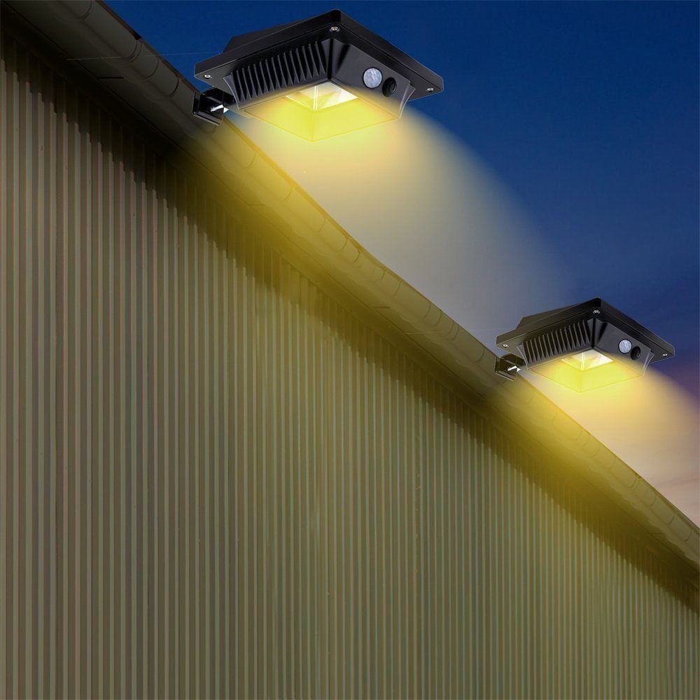 Dachrinnenleuchte LED Bewegungsmelder 2Stk.25LED Solarlampen, Coisini