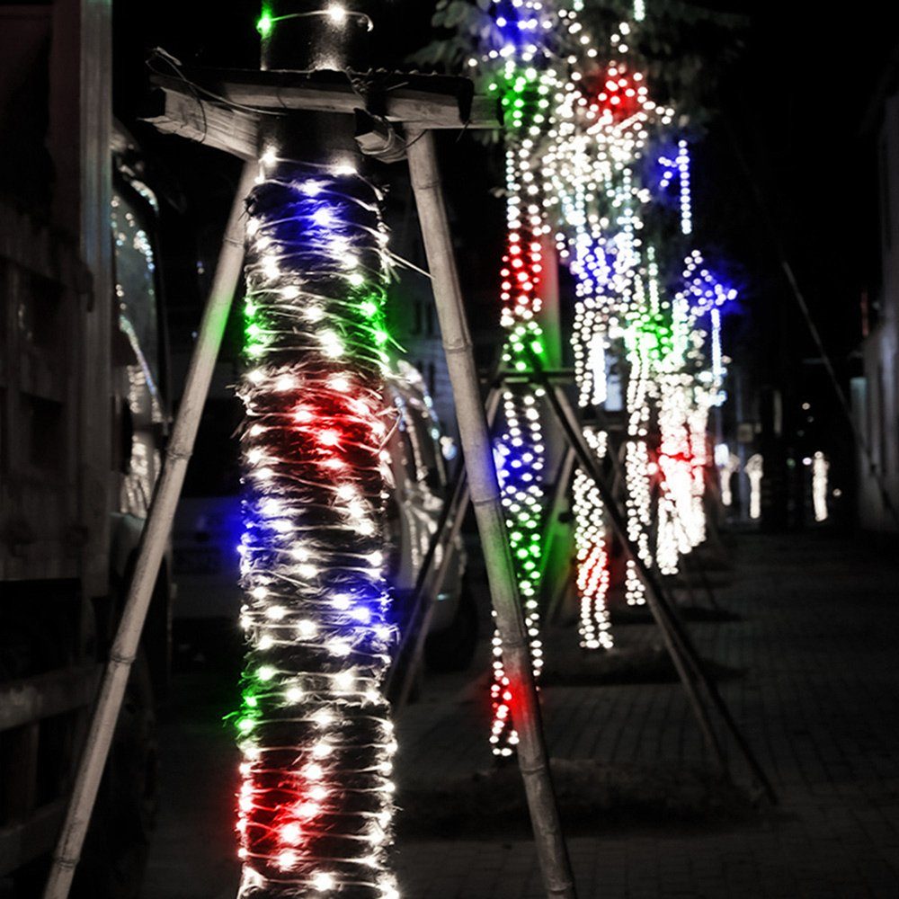 Rosnek LED-Lichterkette 20M-100M,Beleuchtung Lichterschlauch, Party Garten weihnachten Deko, 8 Modi, Speicherfunktion