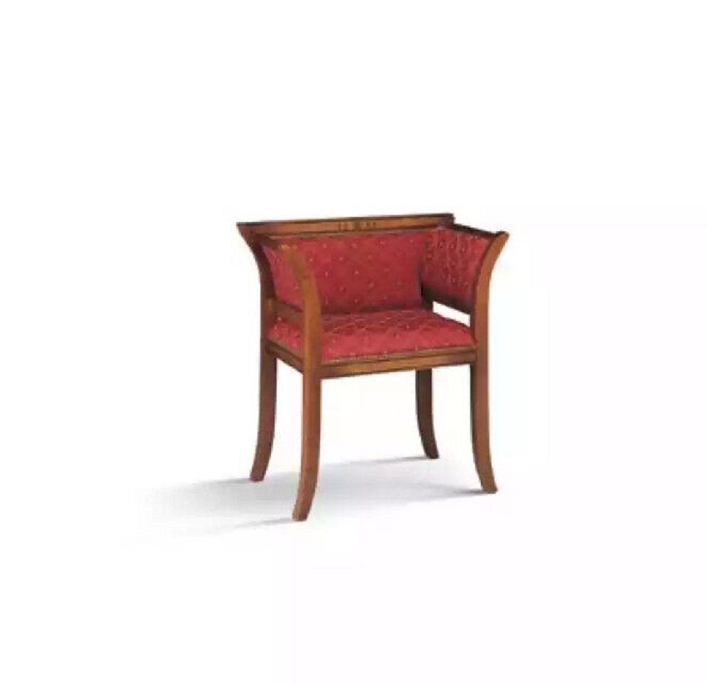 JVmoebel Esszimmerstuhl Esszimmer Holz Stuhl mit Armlehne Klassisch Neu Design Polster (1 St), Made in Italy