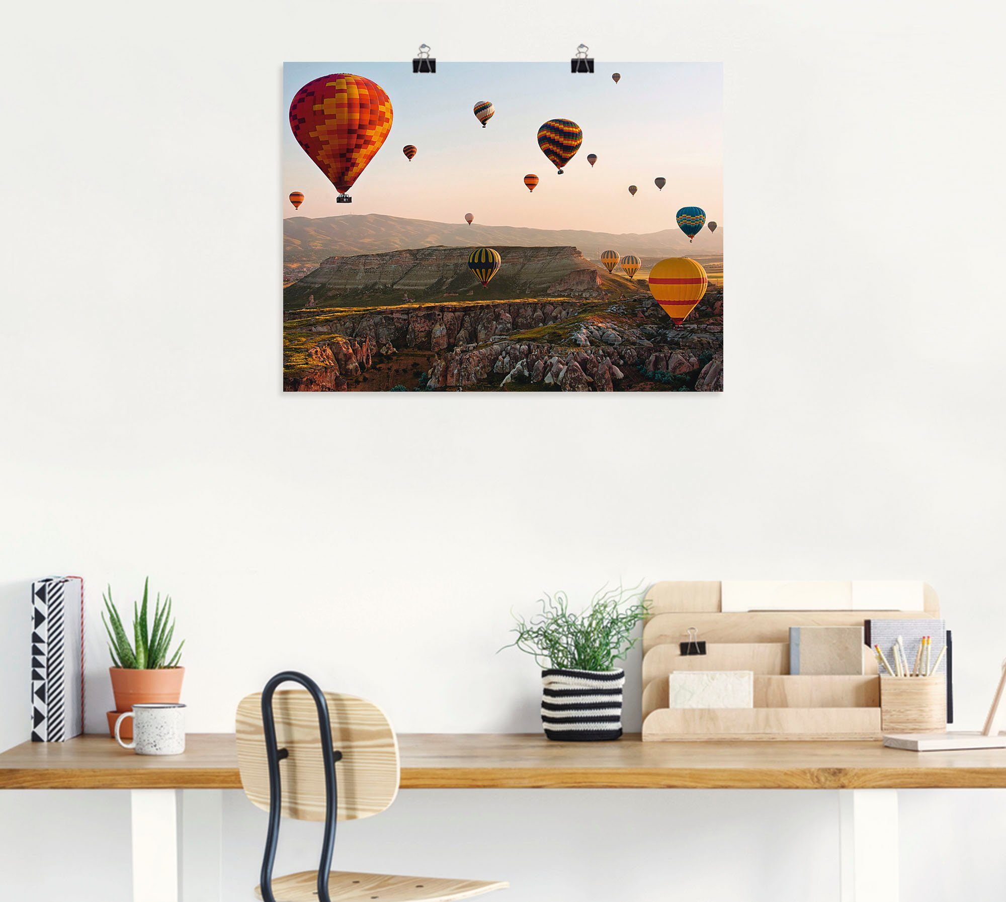 Artland Poster Kappadokien Ballonfahrt, Ballonfahren (1 St), ohne Rahmen