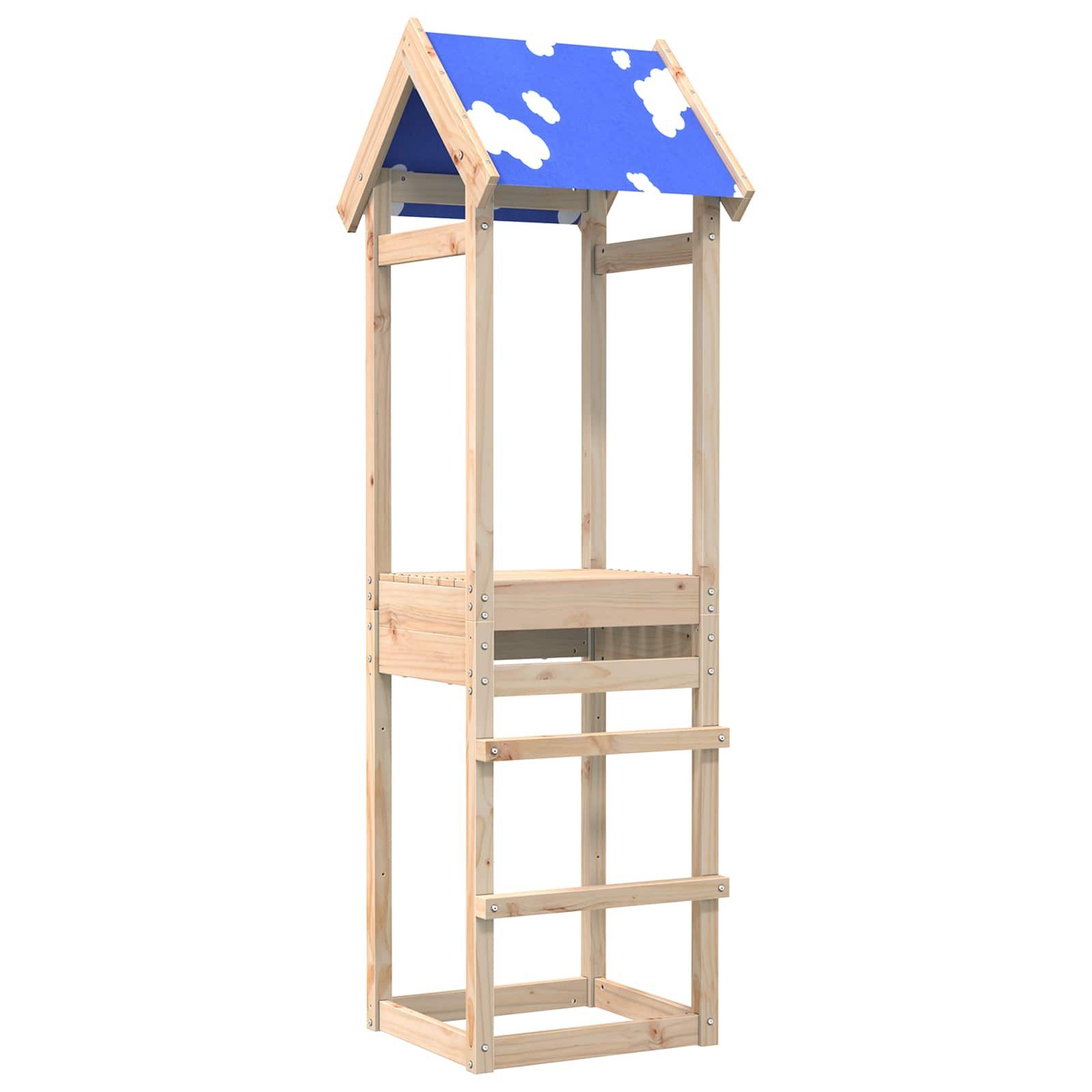 vidaXL Spielturm, Spielturm Braun 52,5 x 46,5 x 195 cm Massives Kiefernholz