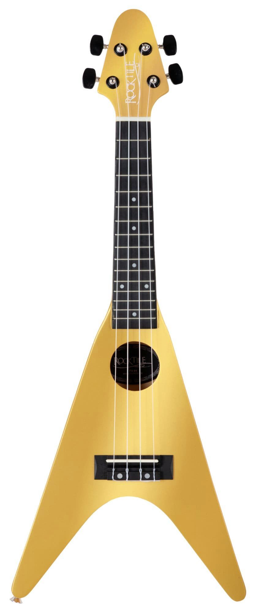 Rocktile Ukulele FV-04 Ukelele - Sopran-Ukulele im Heavy-Design, Bestückt mit Aquila Super Nylgut-Saiten