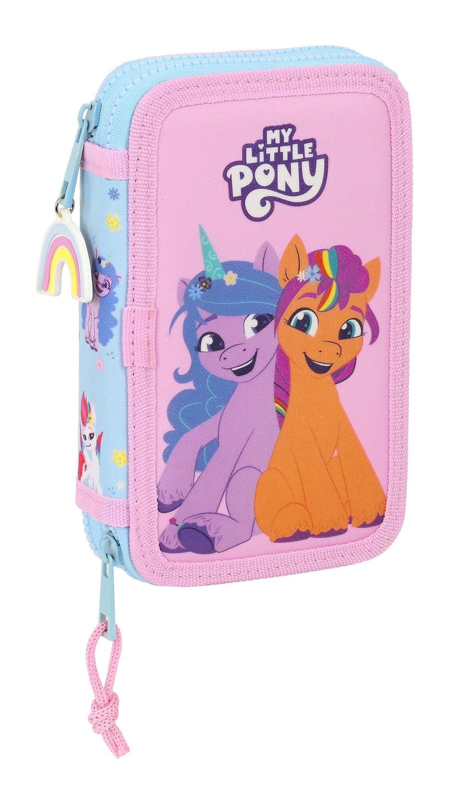 safta Federmäppchen My little Pony - Federmäppchen, 28 Teile, 2-fach gefüllt, (28-tlg., Mädchen), Reißverschluss