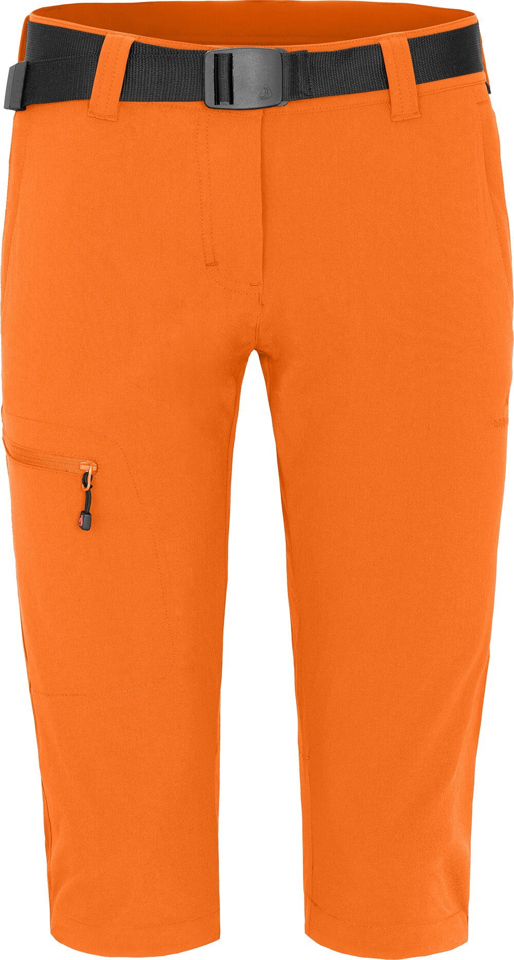 Bergson Outdoorhose BARLEE Capri (slim) Damen 3/4 Wanderhose, vielseitig, pflegeleicht, Normalgrößen, orange