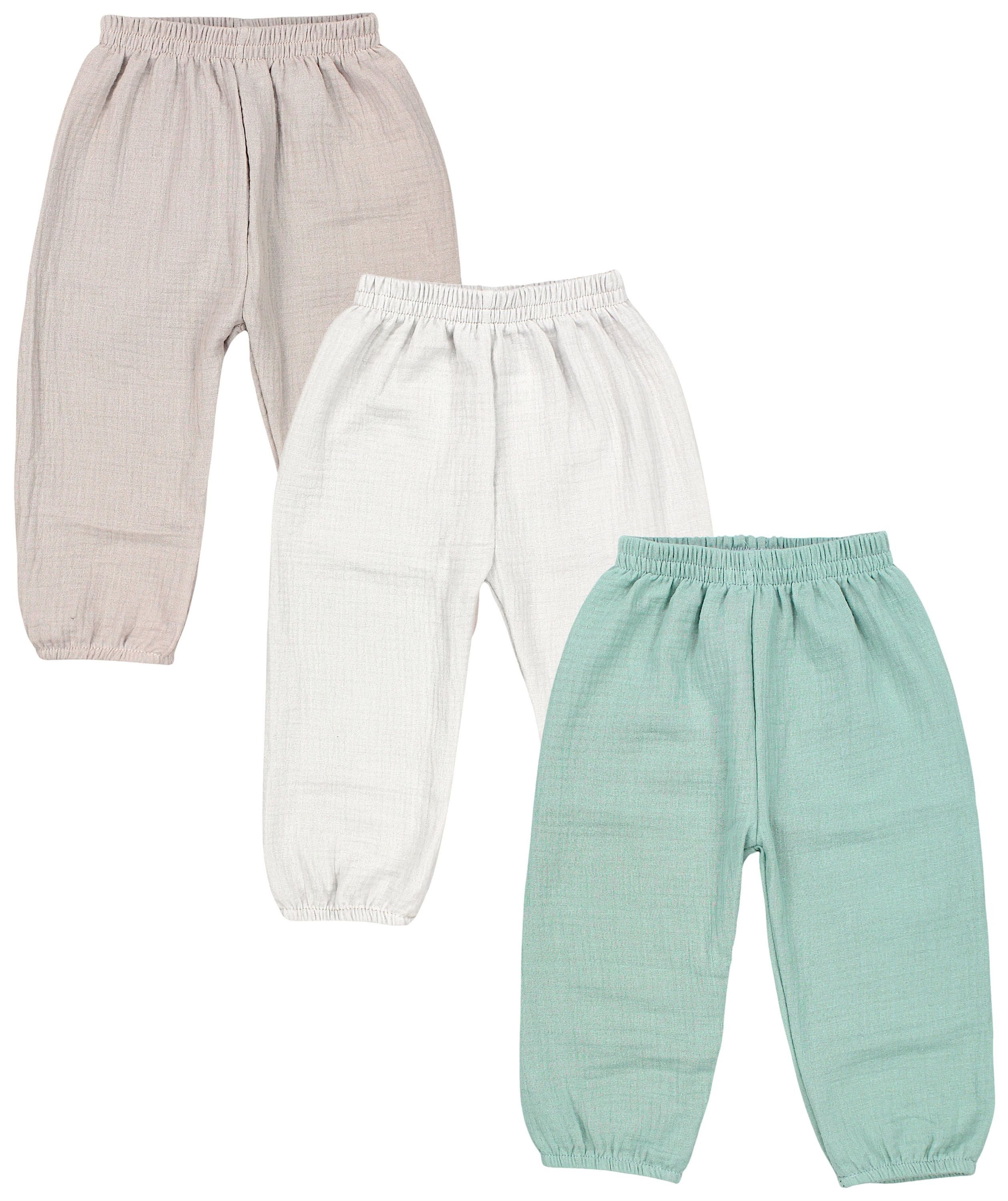 Pumphose Baby Unisex Musselin Hose Sommerhose 3er Pack