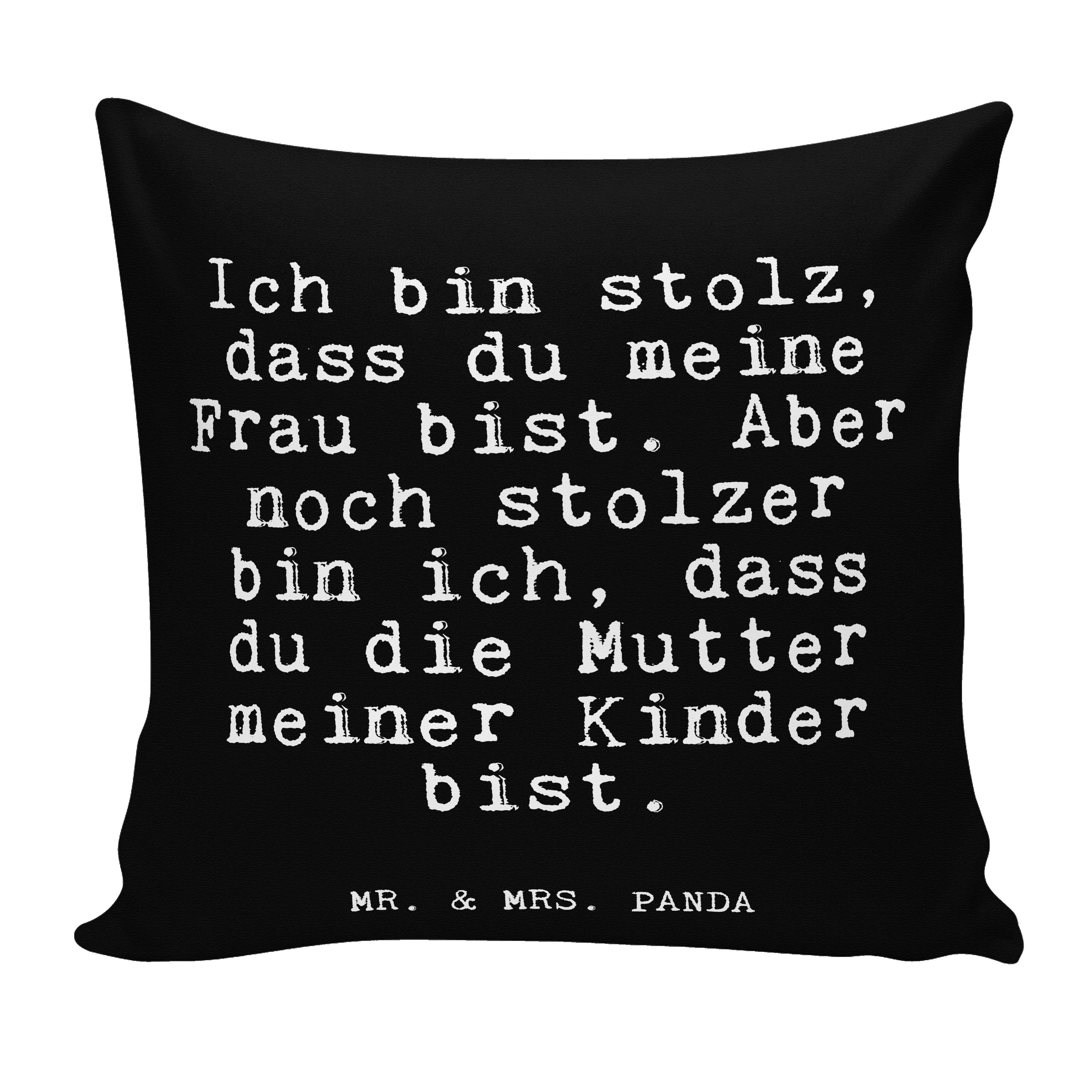 Mr. & Mrs. Panda Dekokissen »Ich bin stolz, dass... Schwarz