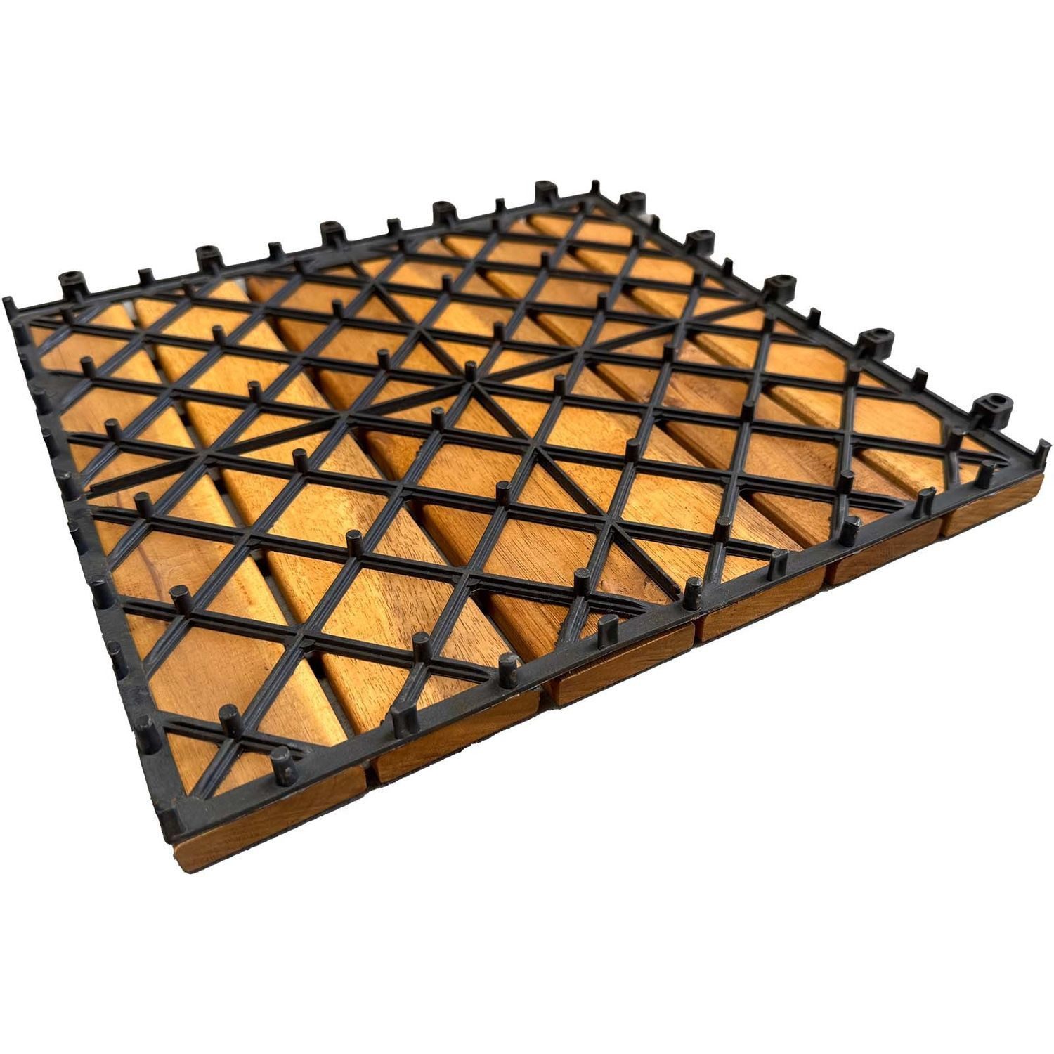 Thumbnail - BURI Holzfliesen 4m² BURI® Holzfliesen 30x30 Akazienholz Terrassenfliesen Garten